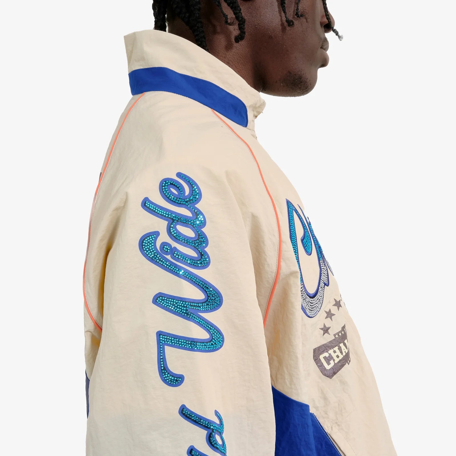 Men's Copper Rivet Champs Windbreaker Full Zip Royal Blue