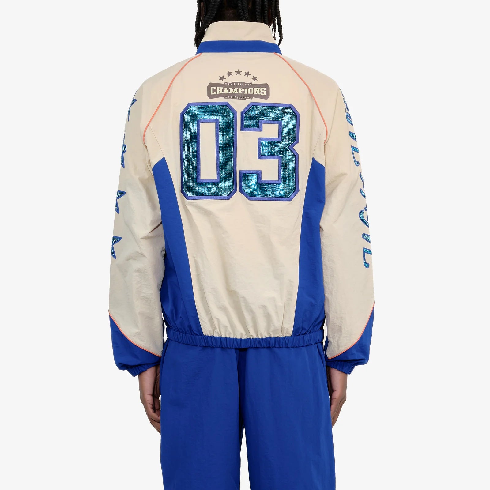Men's Copper Rivet Champs Windbreaker Full Zip Royal Blue