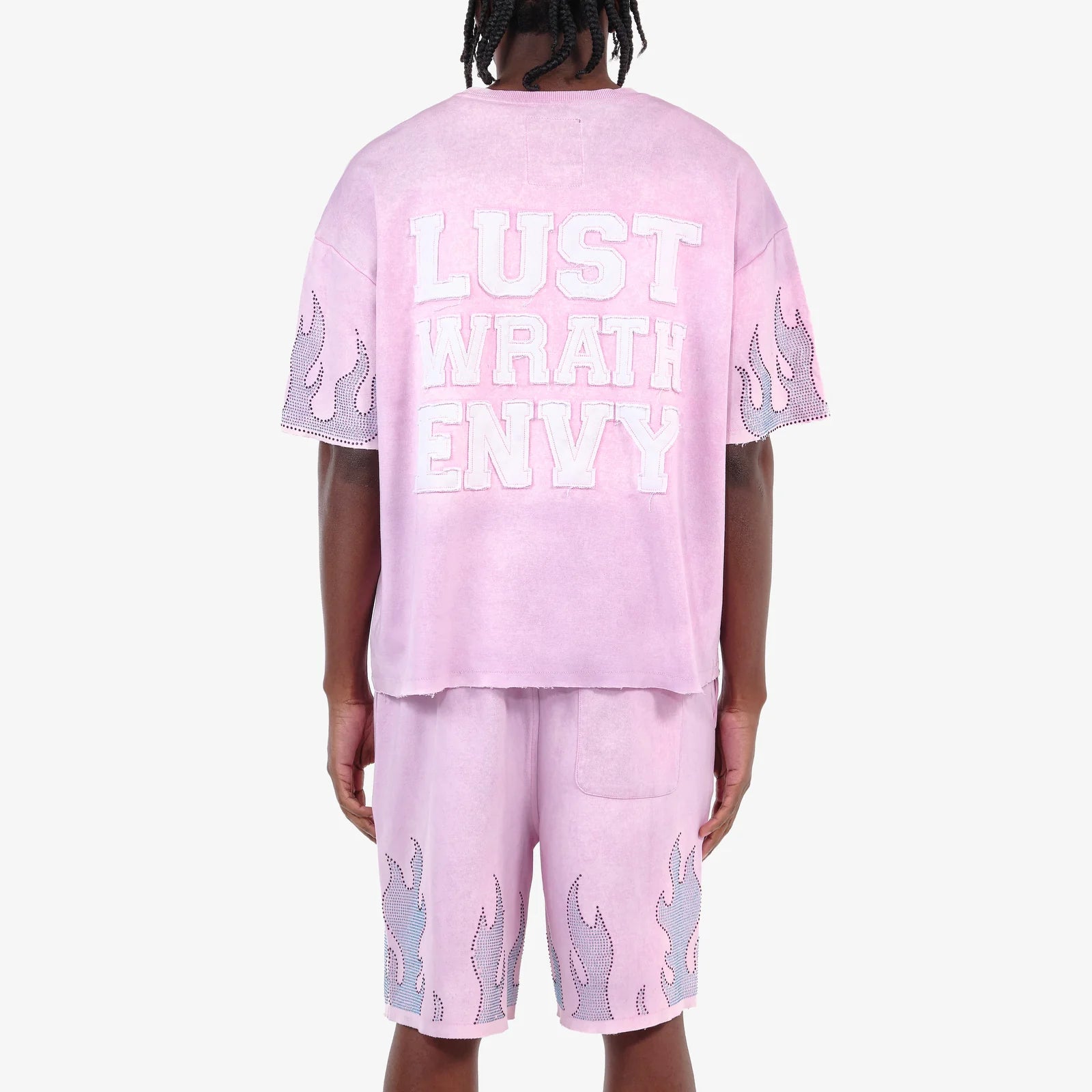 Men's Copper Rivet Desires Crop T-Shirt Pink