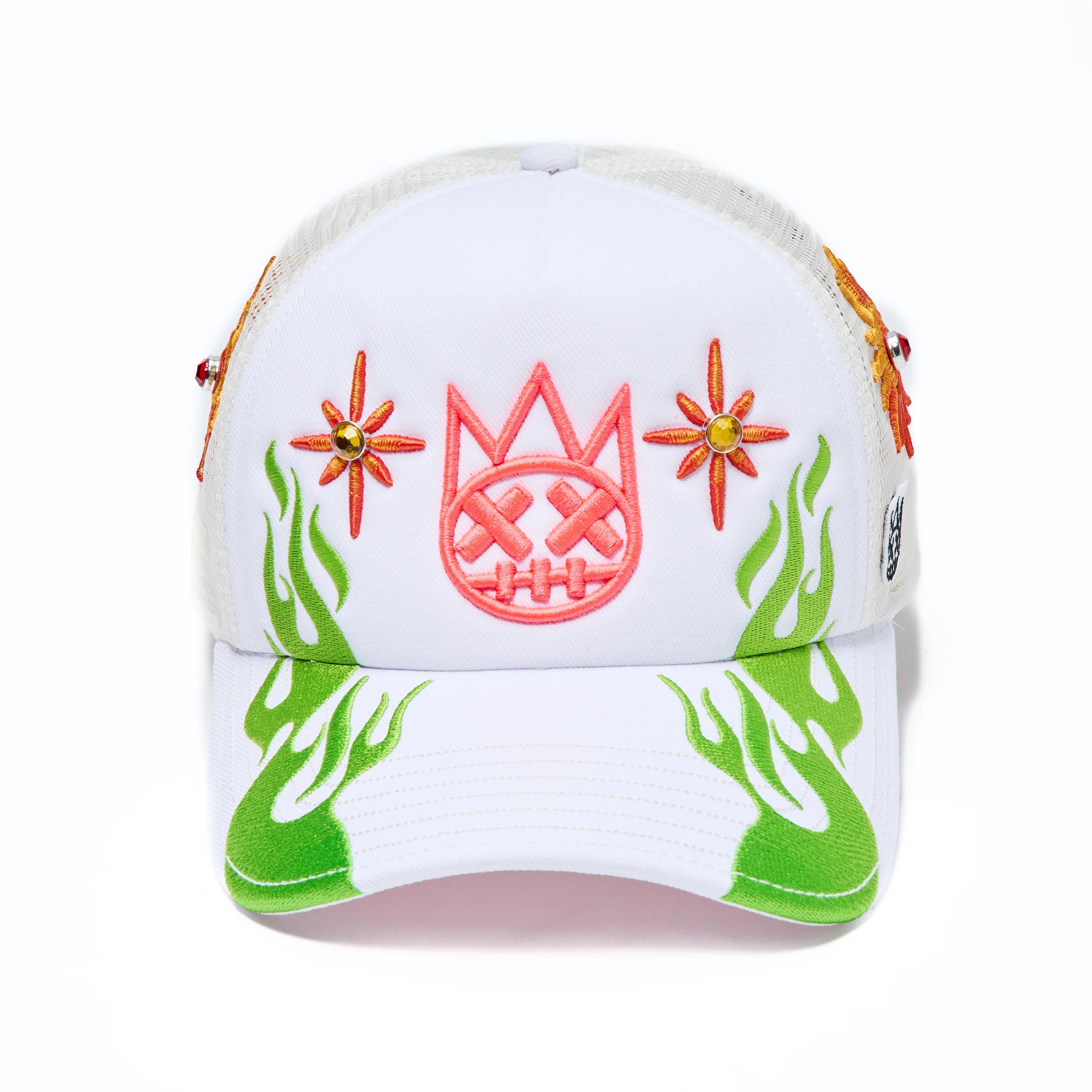 Cult of Individuality Sunny Daze Spider Trucker Hat Winter White