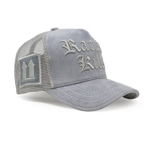 Unisex Gold Star Racism Kills Trucker Hat Dark Grey