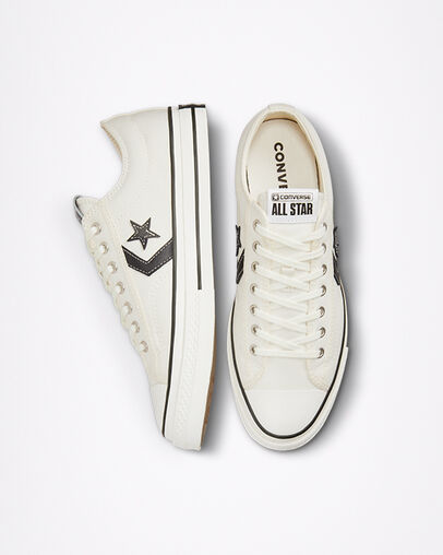 Unisex Converse Star Player 76 Premium Canvas Shoes Vintage White