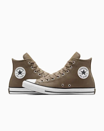 Unisex Converse Chuck Taylor All Star Leather High Top Shoes Classic Taupe