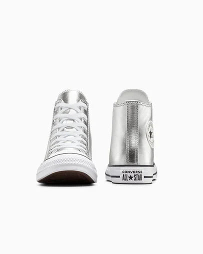 Unisex Converse Chuck Taylor All Star Hi Metallic Canvas Shoes Granite / White / Black