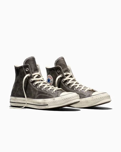 Men's Converse Chuck 70  Burnished Leather High Top Shoes Black