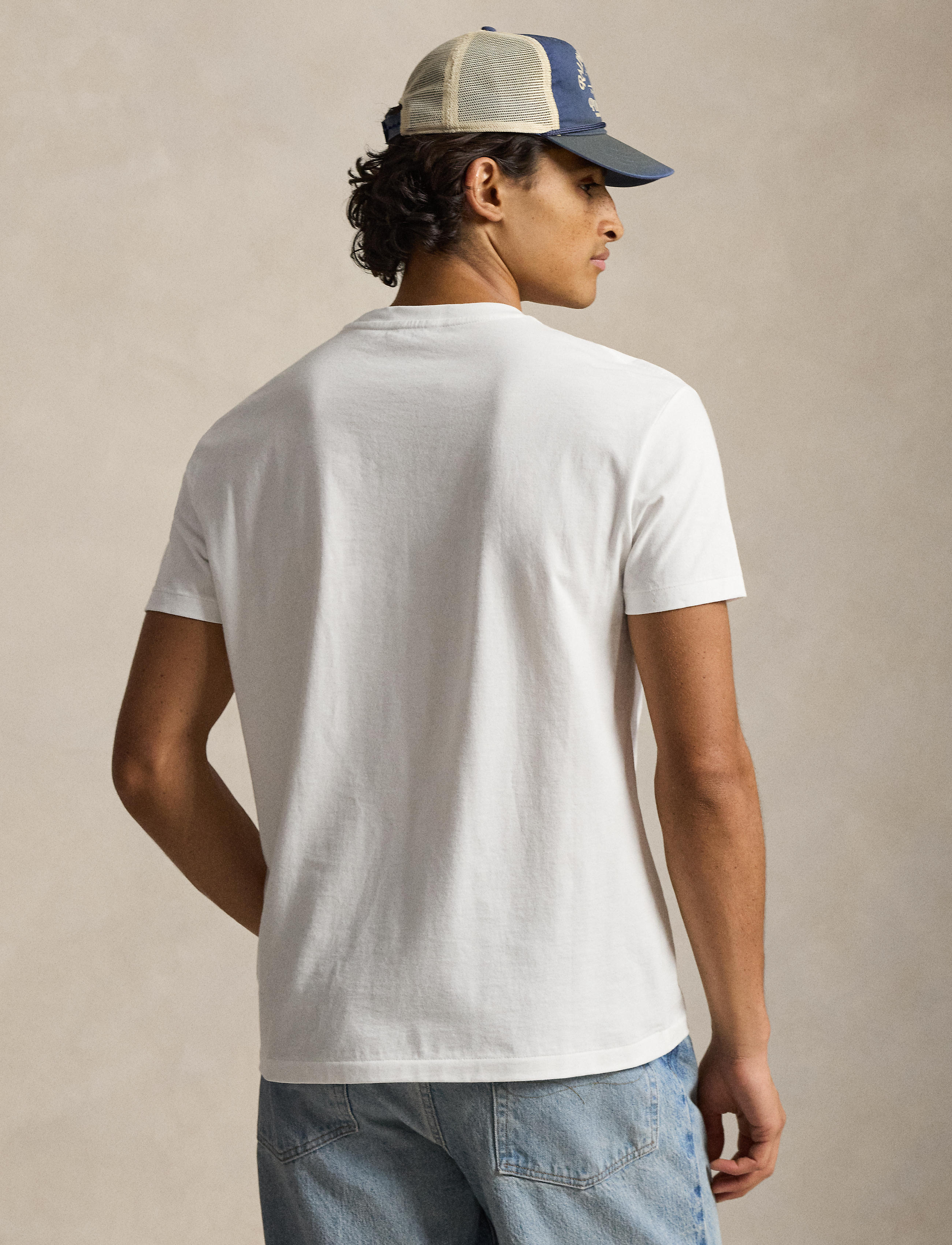 Men's Polo Ralph Lauren Classic Fit Polo Summer Bear Jersey T-Shirt White