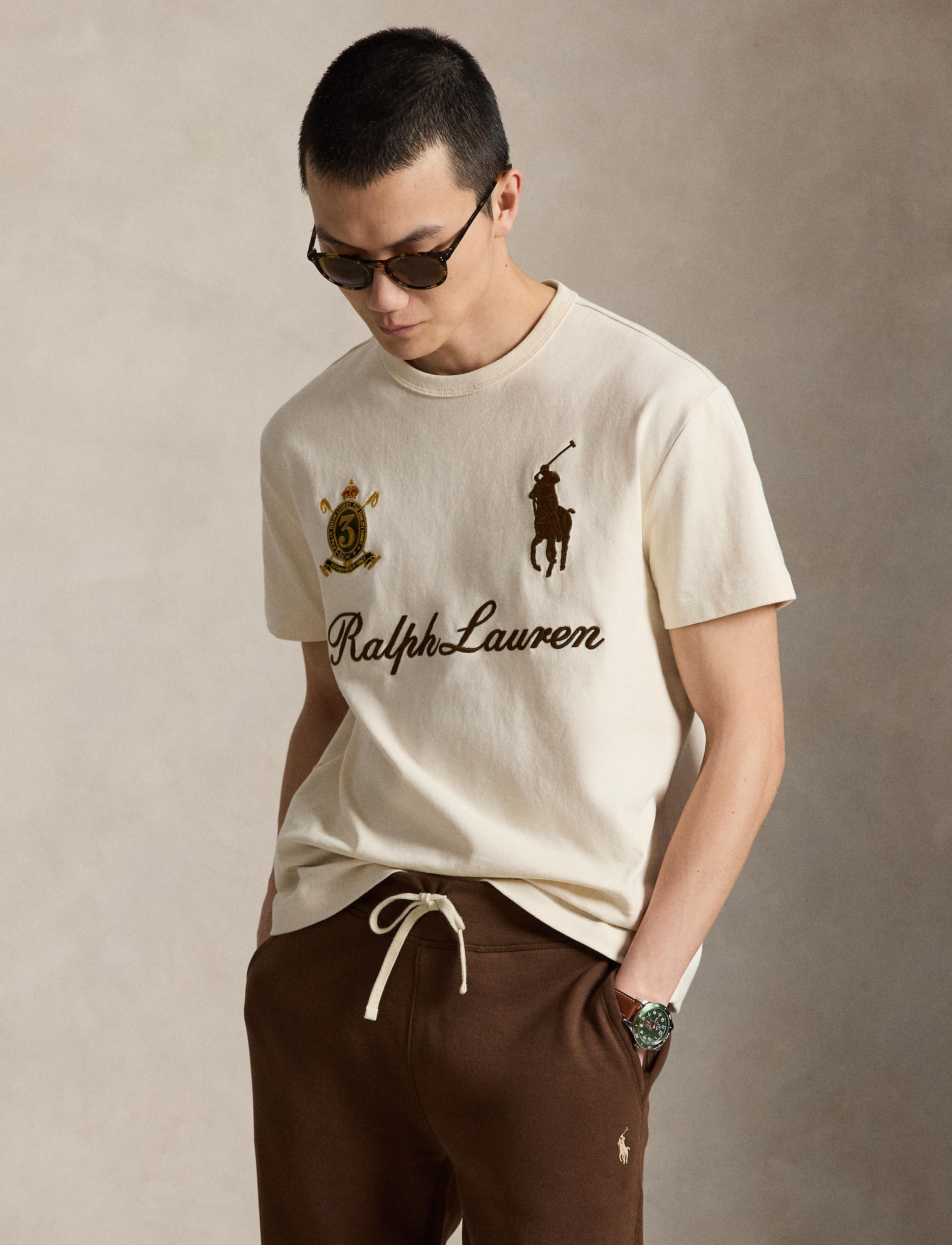 Men's Polo Ralph Lauren Team T-Shirt Guide Cream