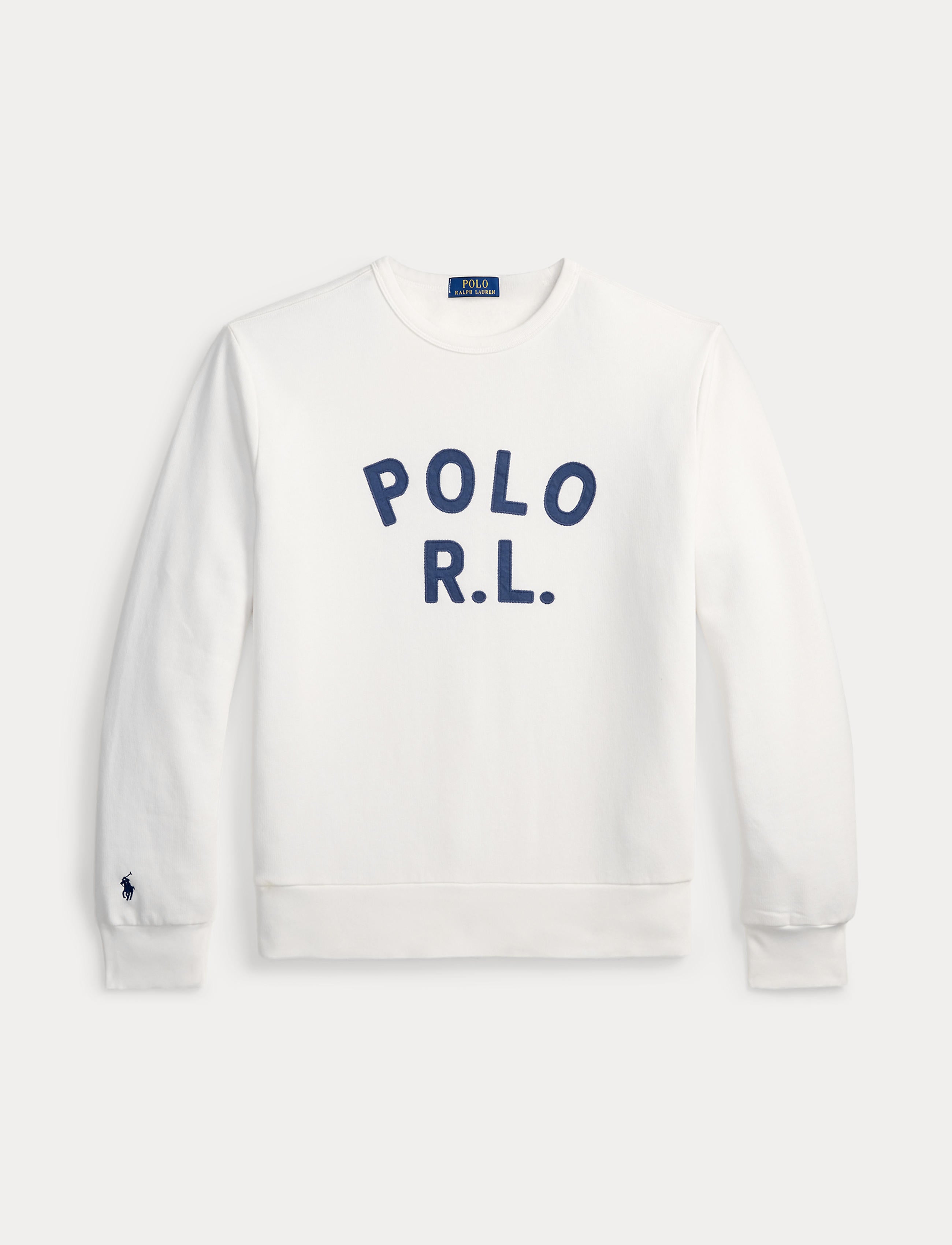 Men's Polo Ralph Lauren Logo Fleece Sweatshirt White