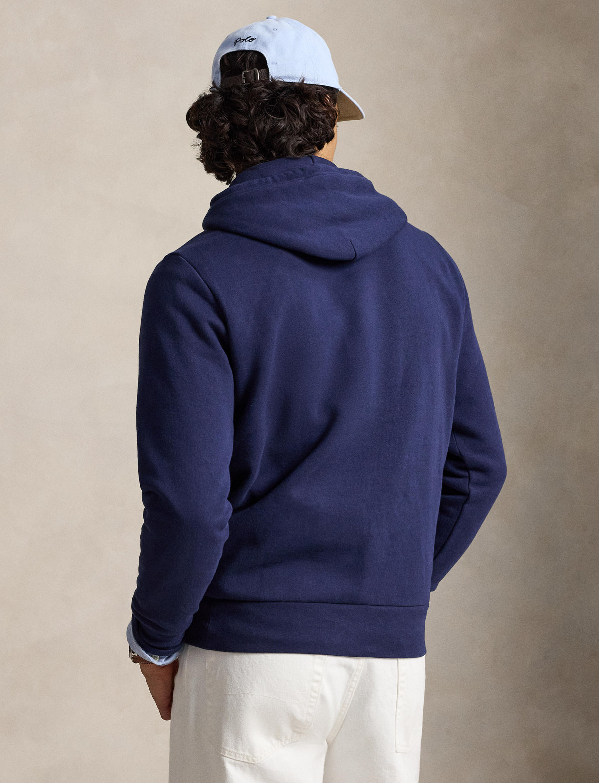 Men's Polo Ralph Lauren Logo Fleece Hoodie Newport Navy