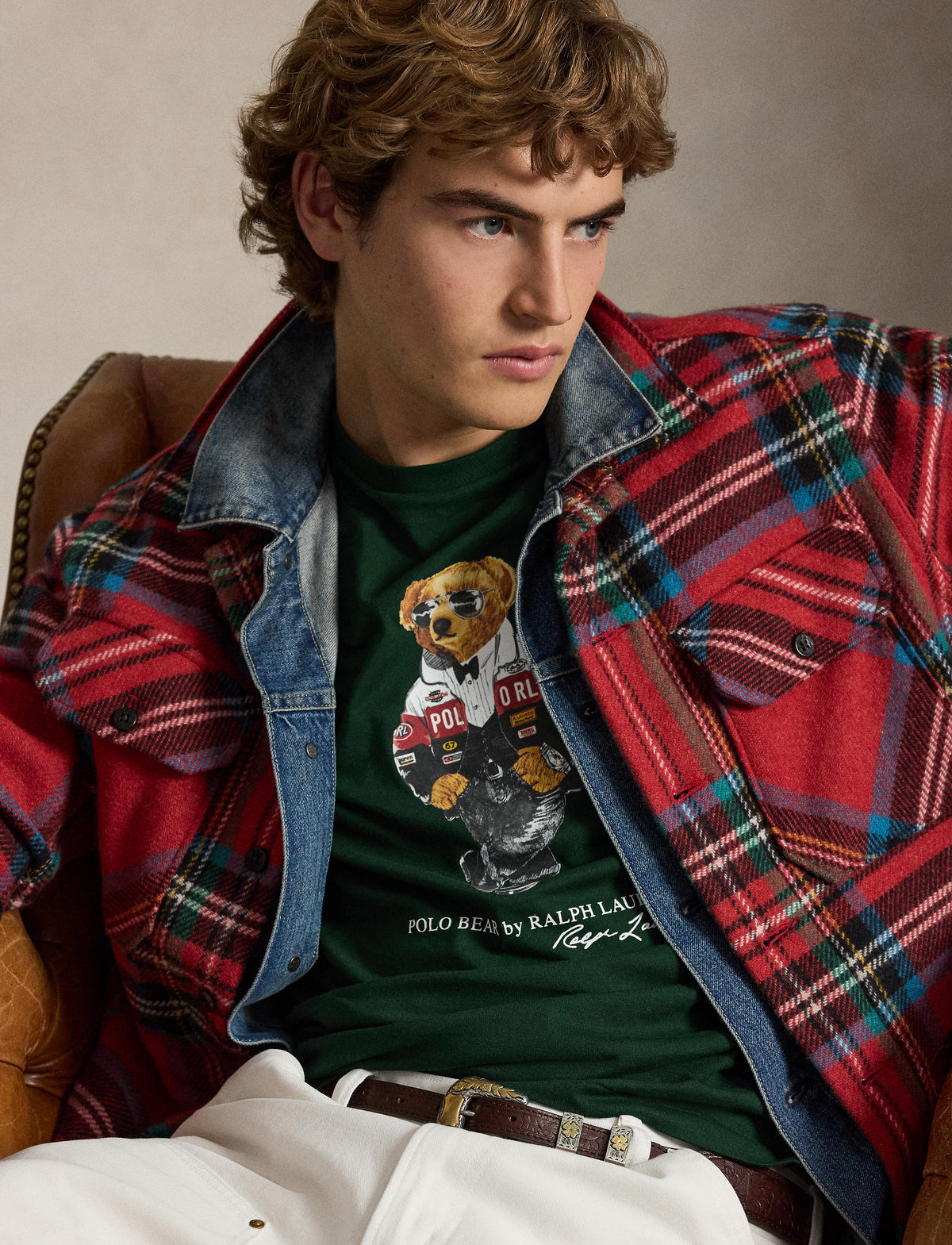 Men's Polo Ralph Lauren Classic Fit Polo Bear T-Shirt Moss Agate