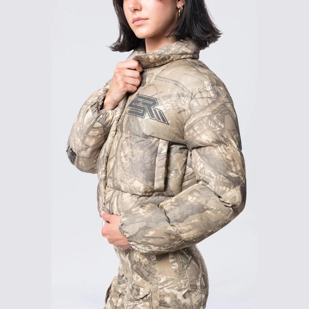 Women's Smoke Rise Patched Puffer Jacket Khaki