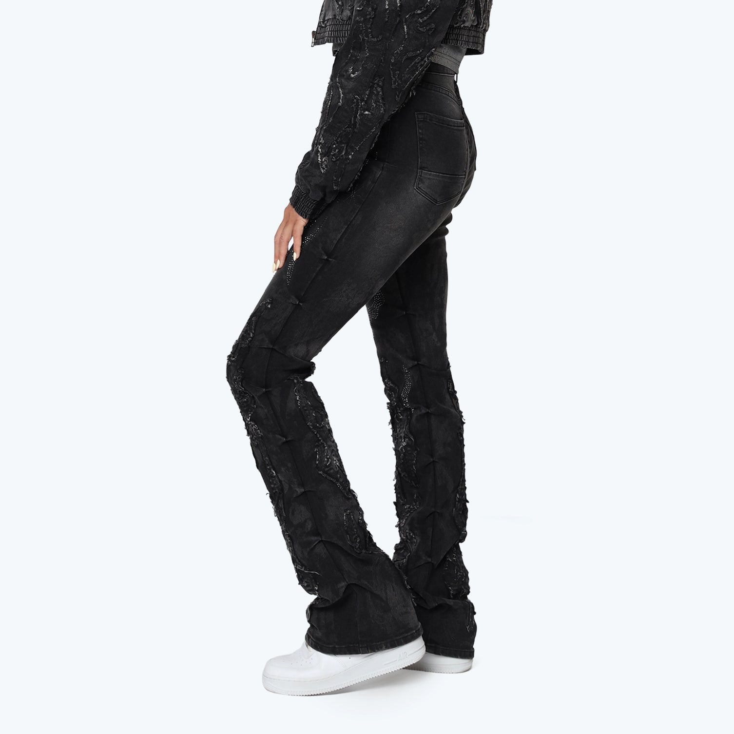 Women's Smoke Rise High Rise Stacked Side Pinched Jeans Derby Black