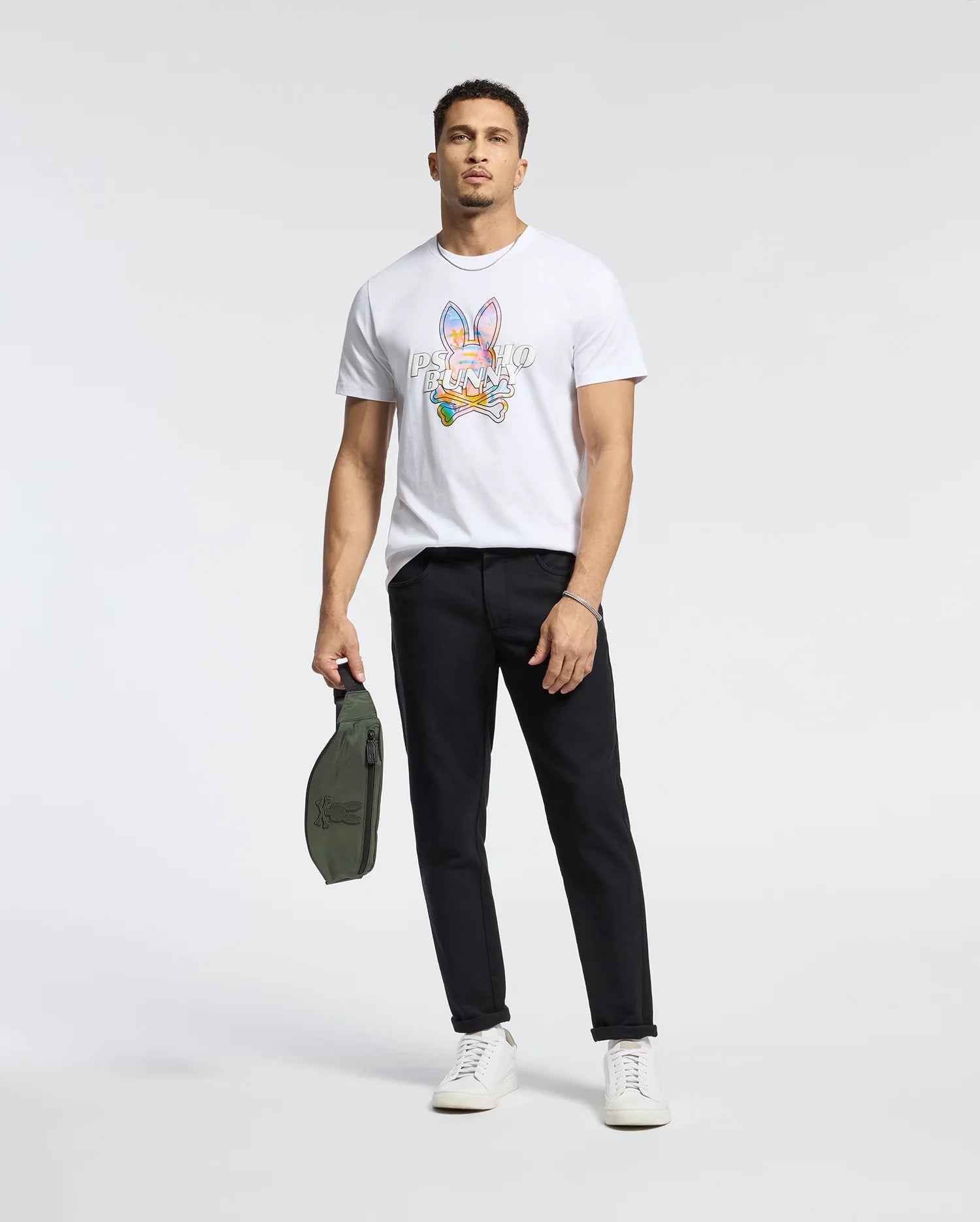 Men's Psycho Bunny Milos Graphic Tee White