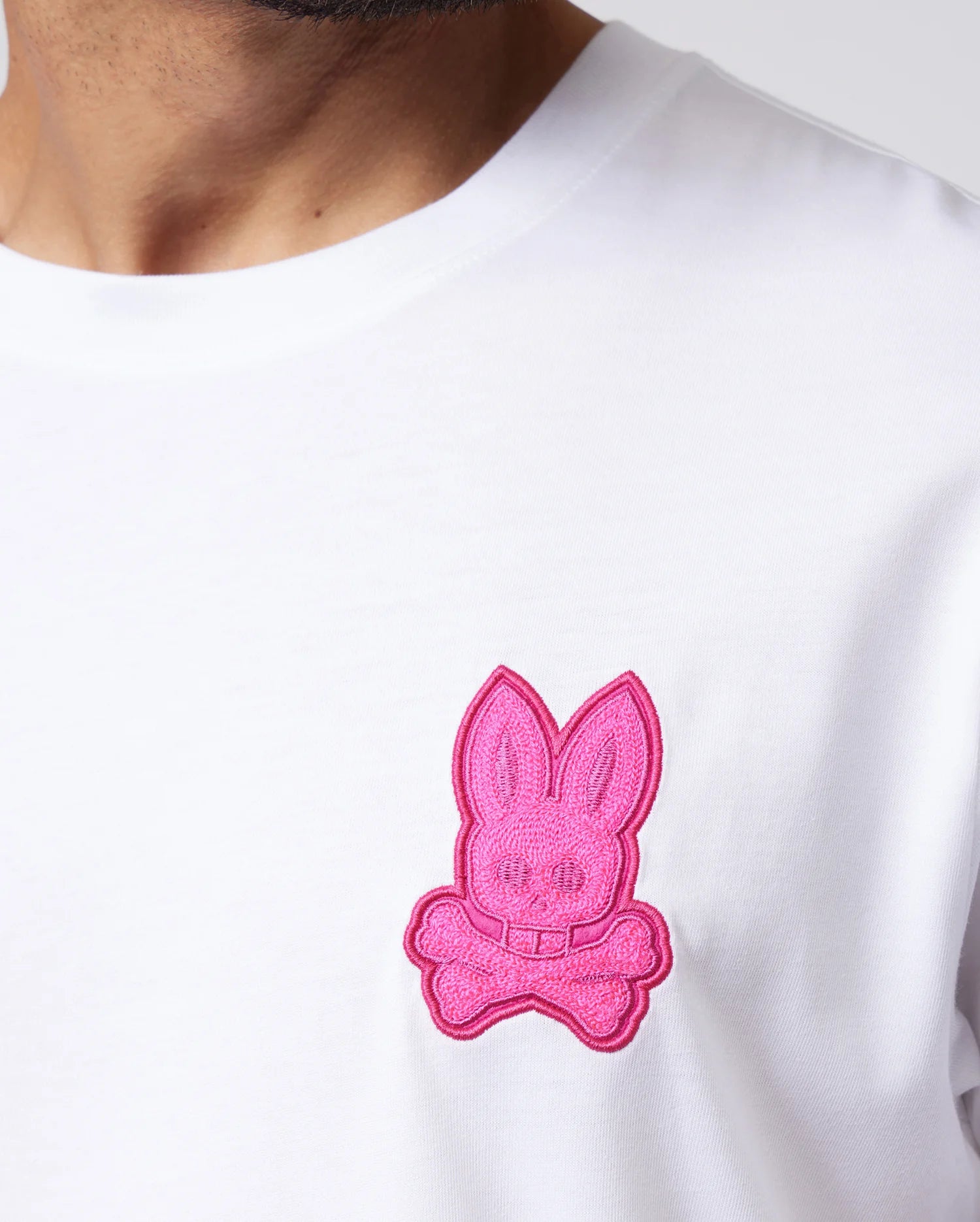 Men's Psycho Bunny Cleveland Chainstitch Logo Tee White