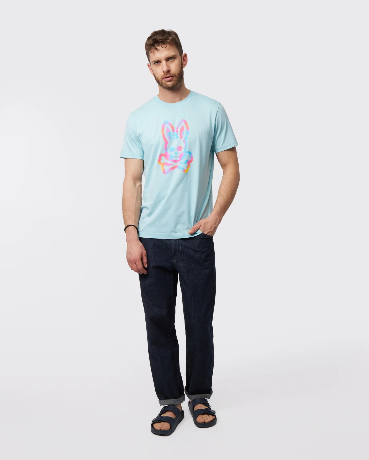 Men's Psycho Bunny Montgomery Graphic Tee Seafoam