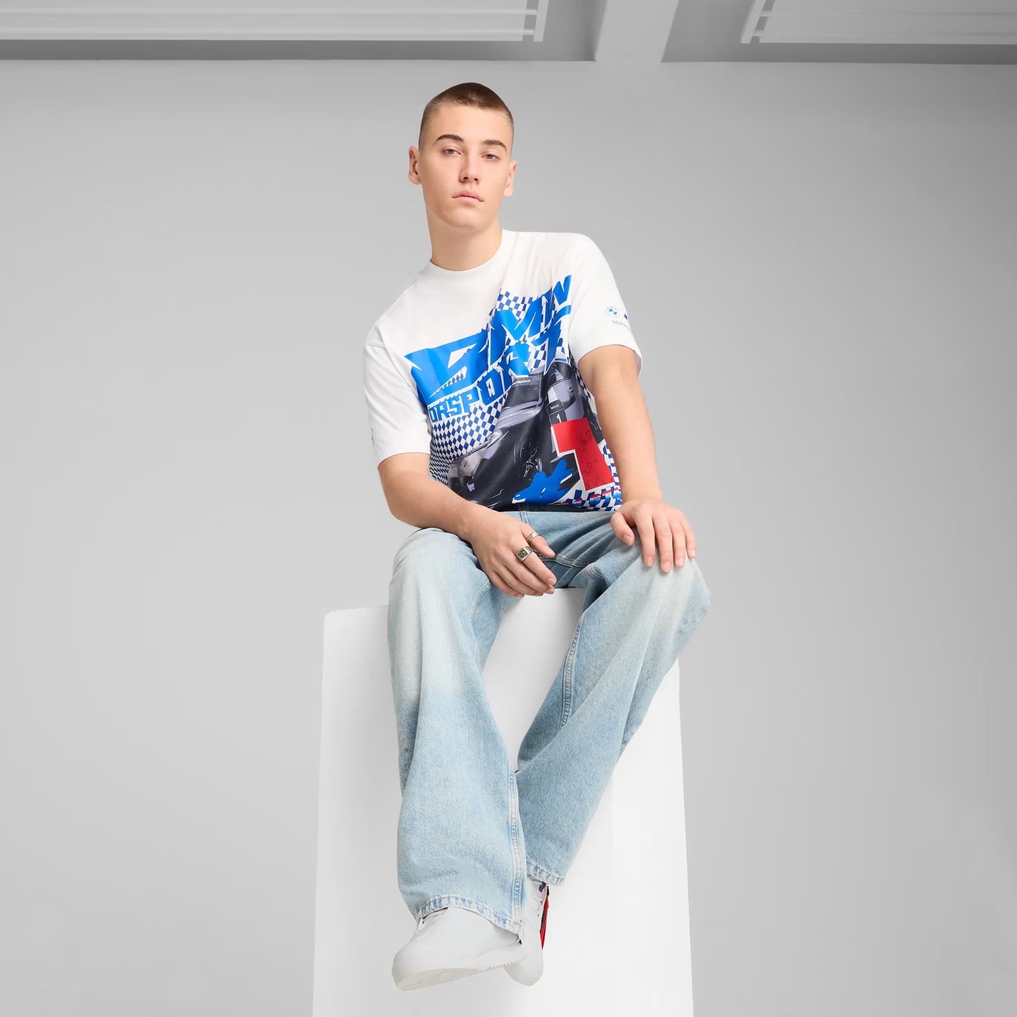 Men's PUMA BMW M Motorsport Big Graphic Tee White