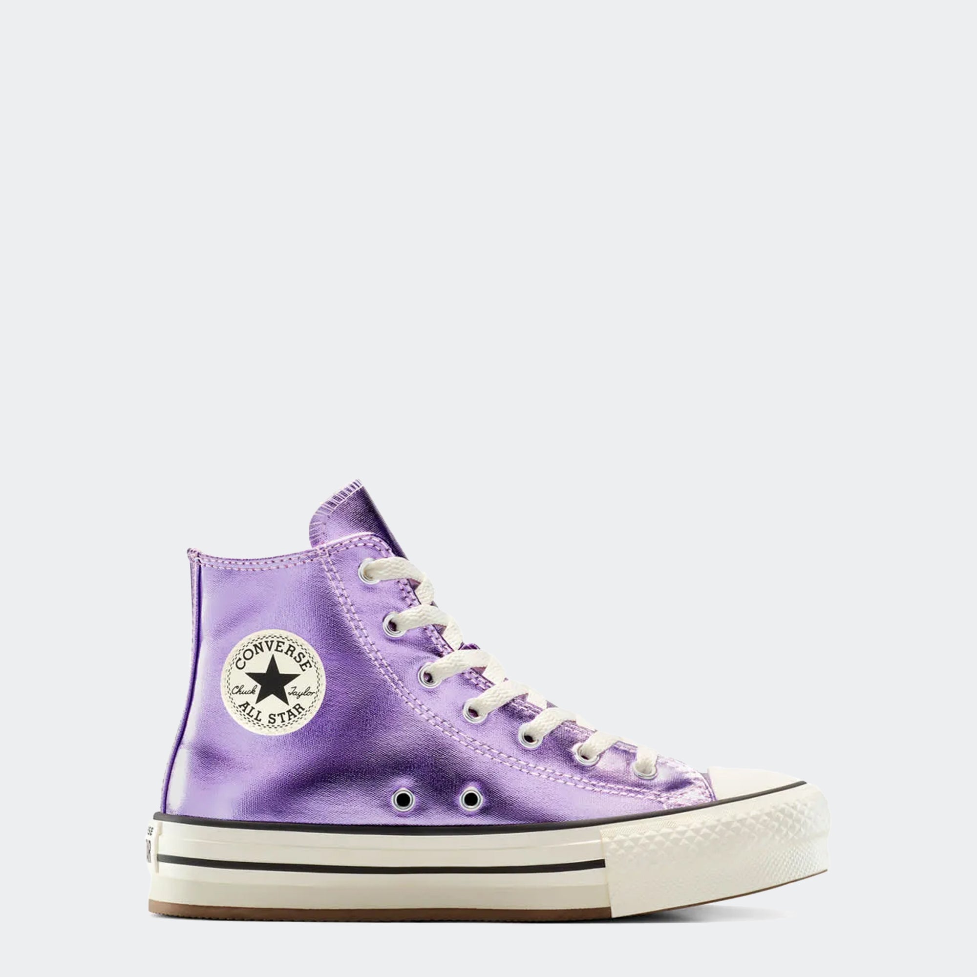 Big Kid Converse Chuck Taylor All Star EVA Lift Platform Metallic Purple / Egret / Black
