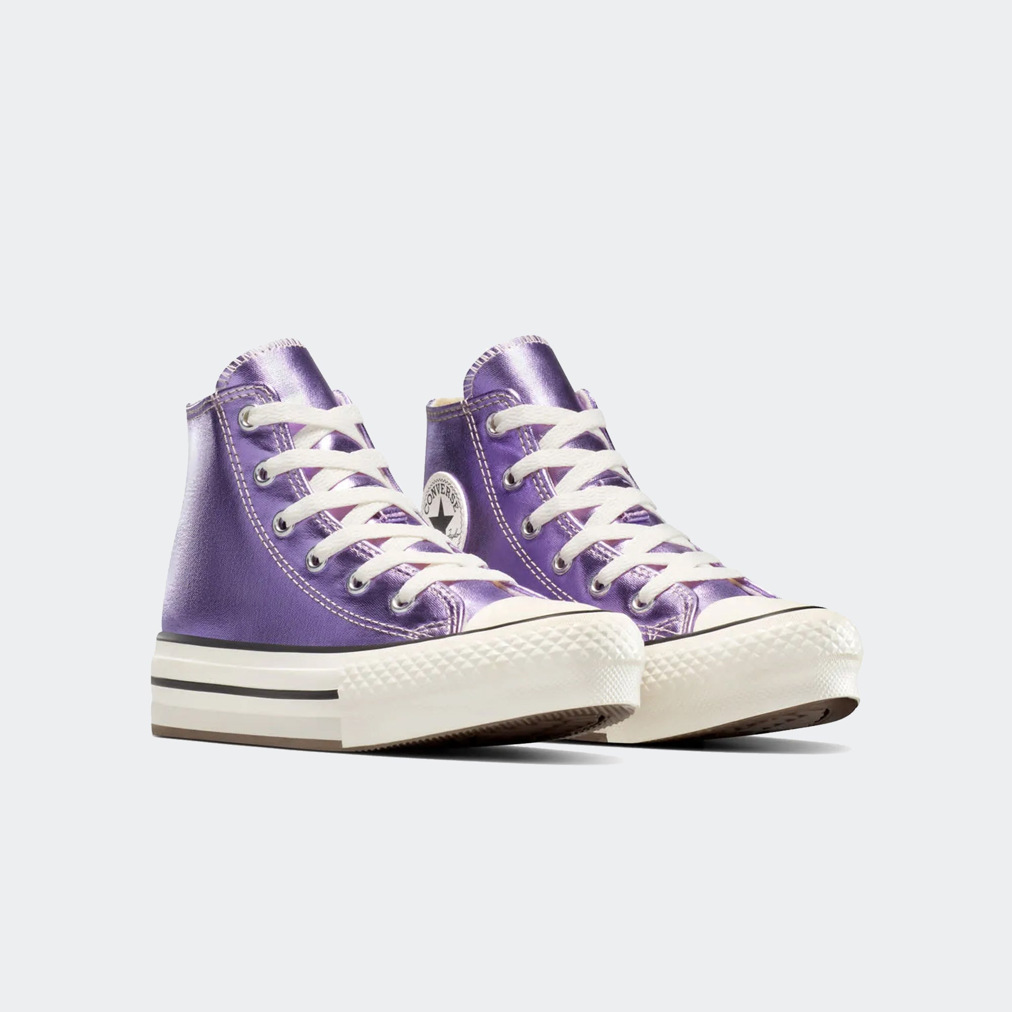 Big Kid Converse Chuck Taylor All Star EVA Lift Platform Metallic Purple / Egret / Black