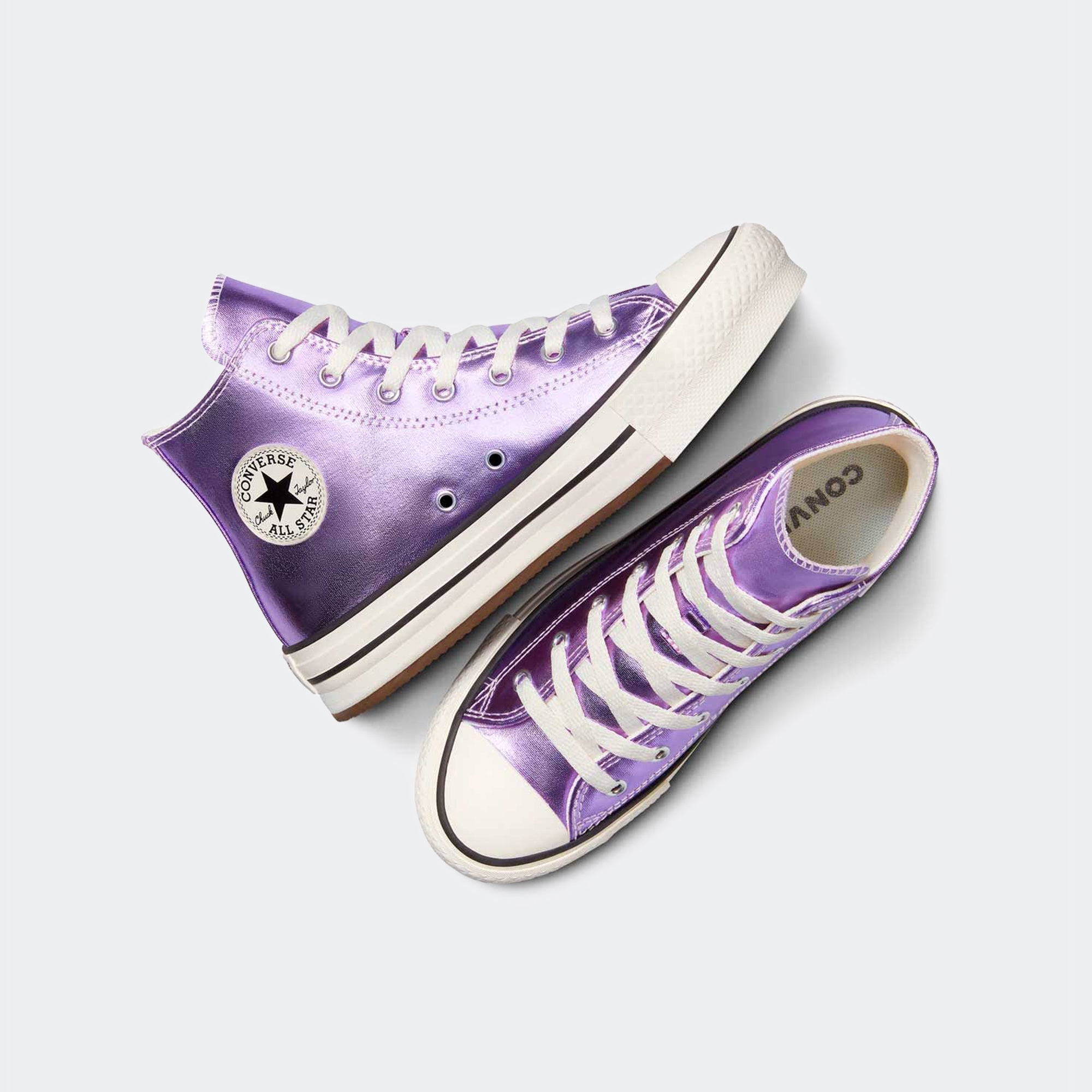 Big Kid Converse Chuck Taylor All Star EVA Lift Platform Metallic Purple / Egret / Black