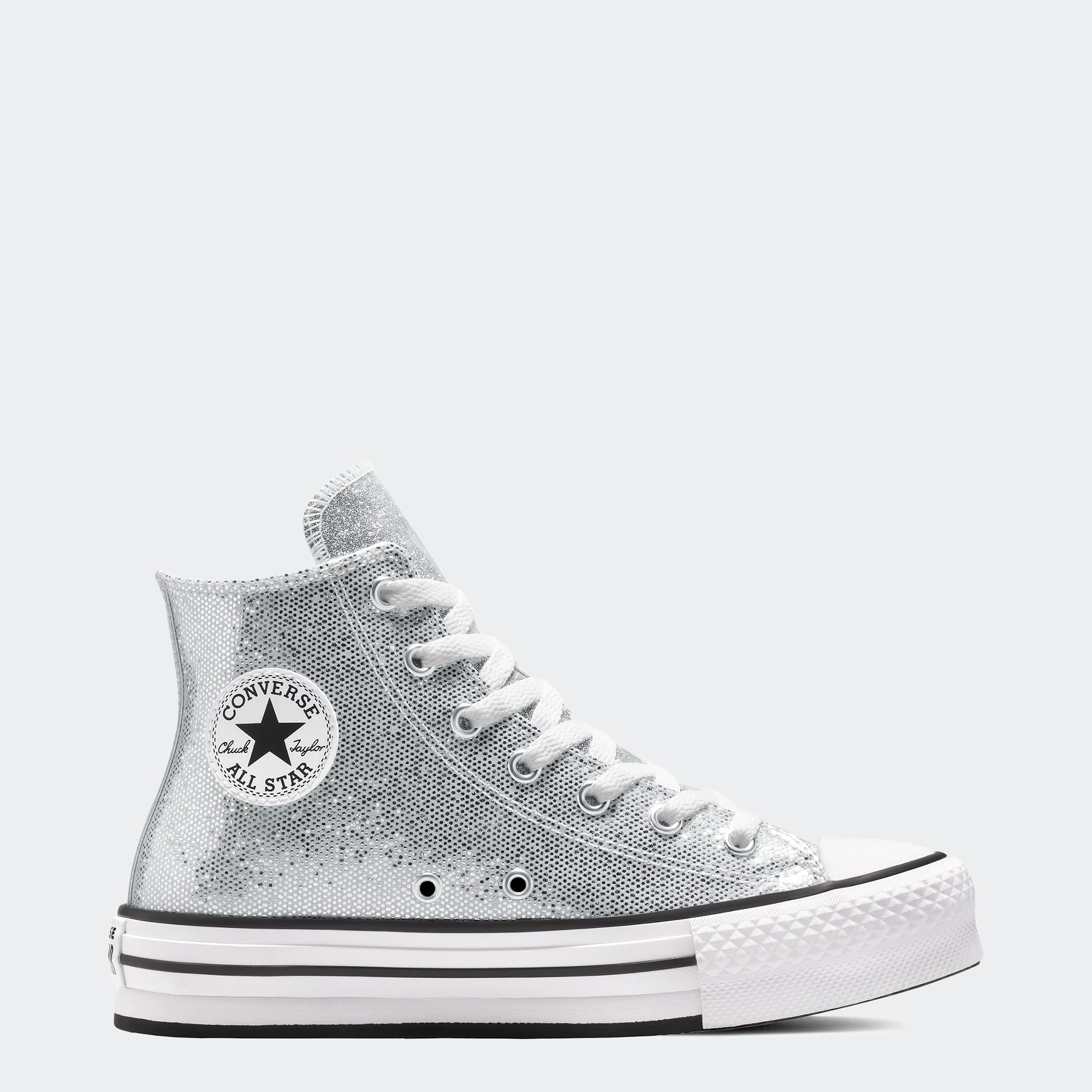 Big Kid Converse Chuck Taylor All Star EVA Lift Platform Silver