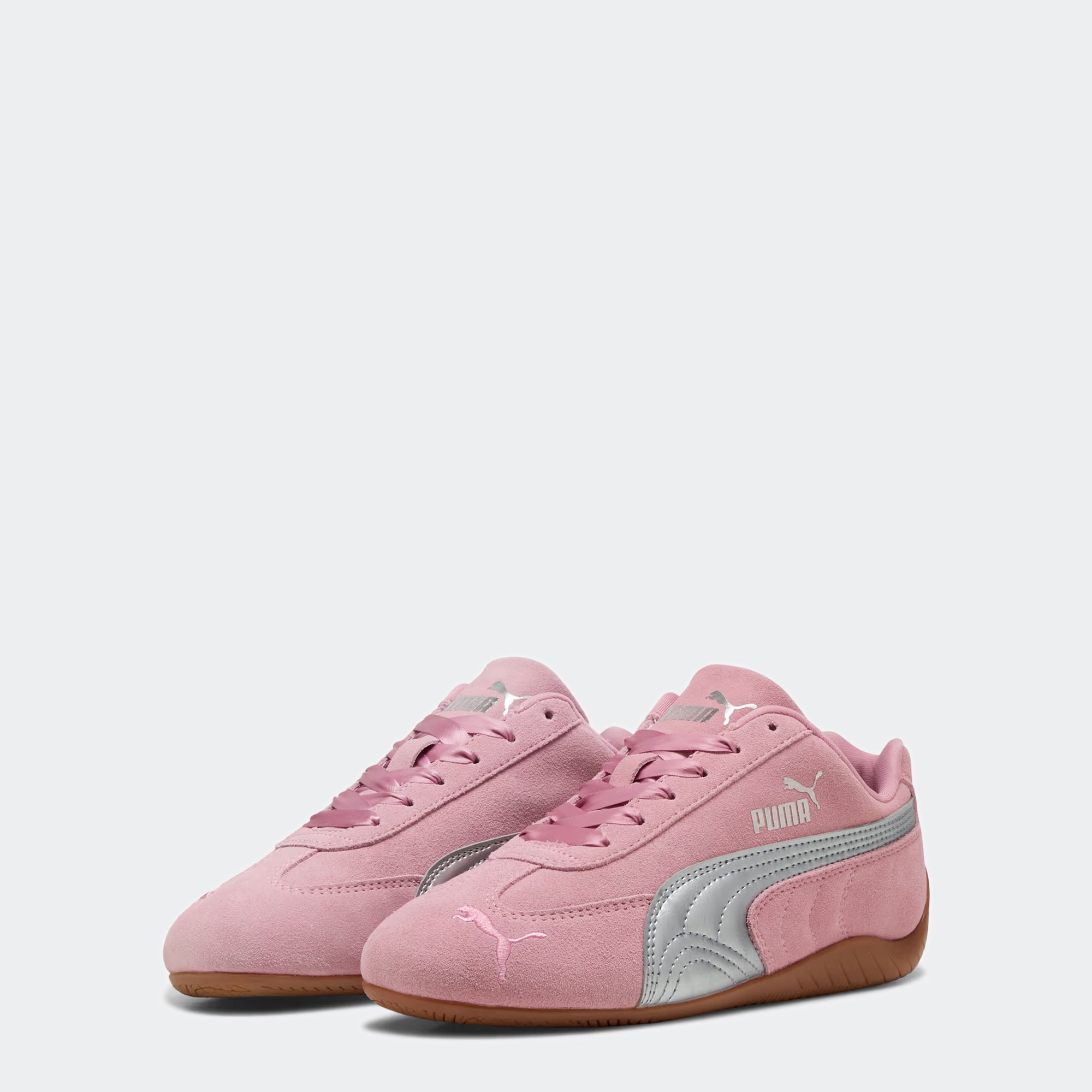 Big Kids PUMA Speedcat Metallic Easy On Sneakers Poised Pink / PUMA Silver