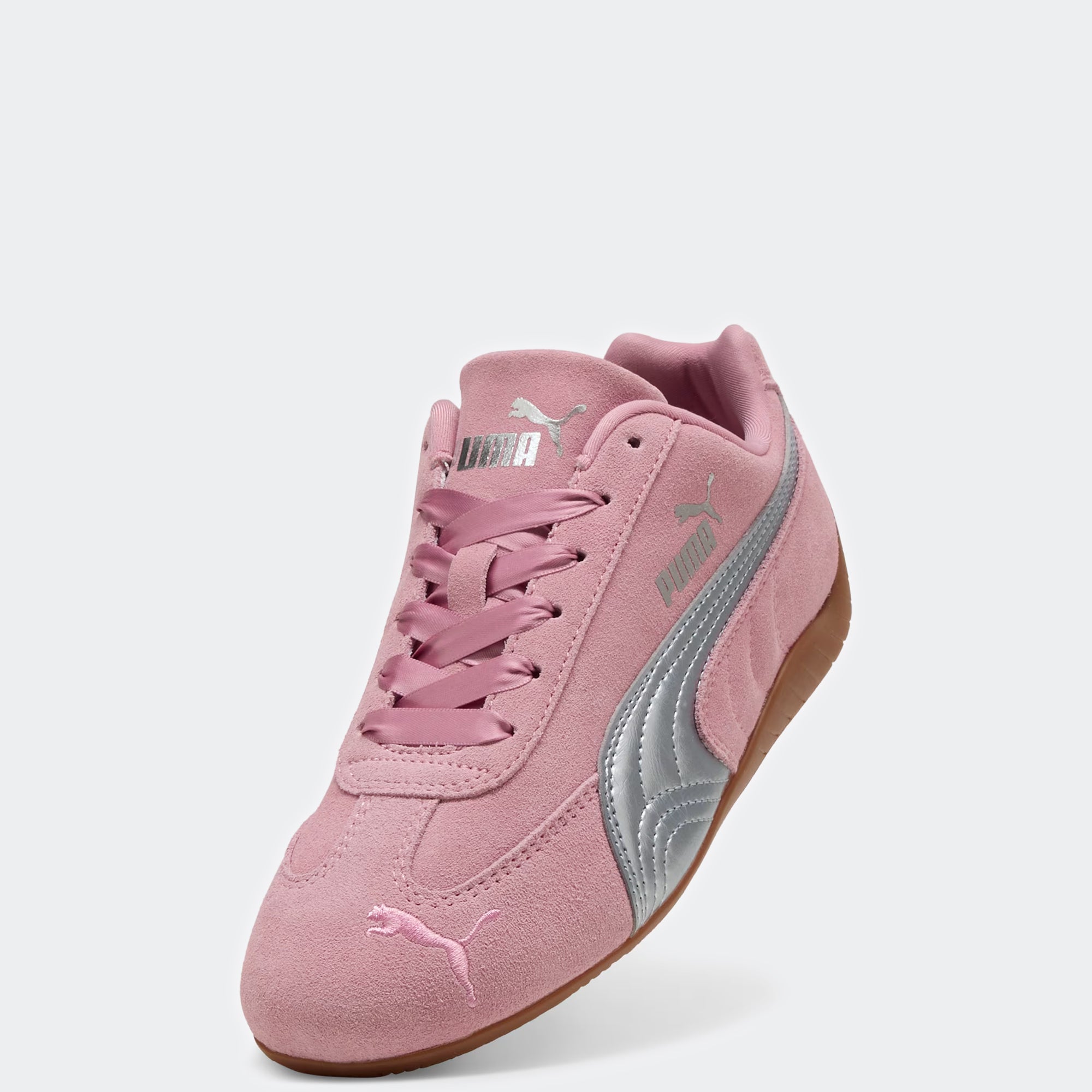 Big Kids PUMA Speedcat Metallic Easy On Sneakers Poised Pink / PUMA Silver