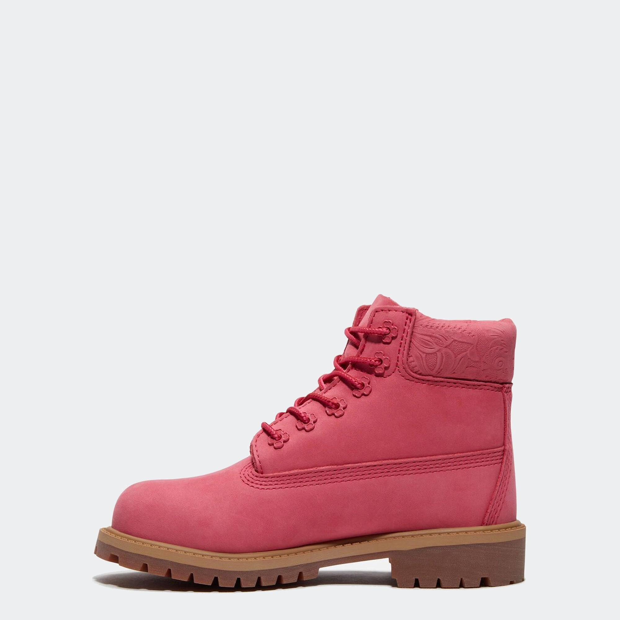 Big Kid Timberland Premium 6-Inch Waterproof Boots Bright Pink Nubuck