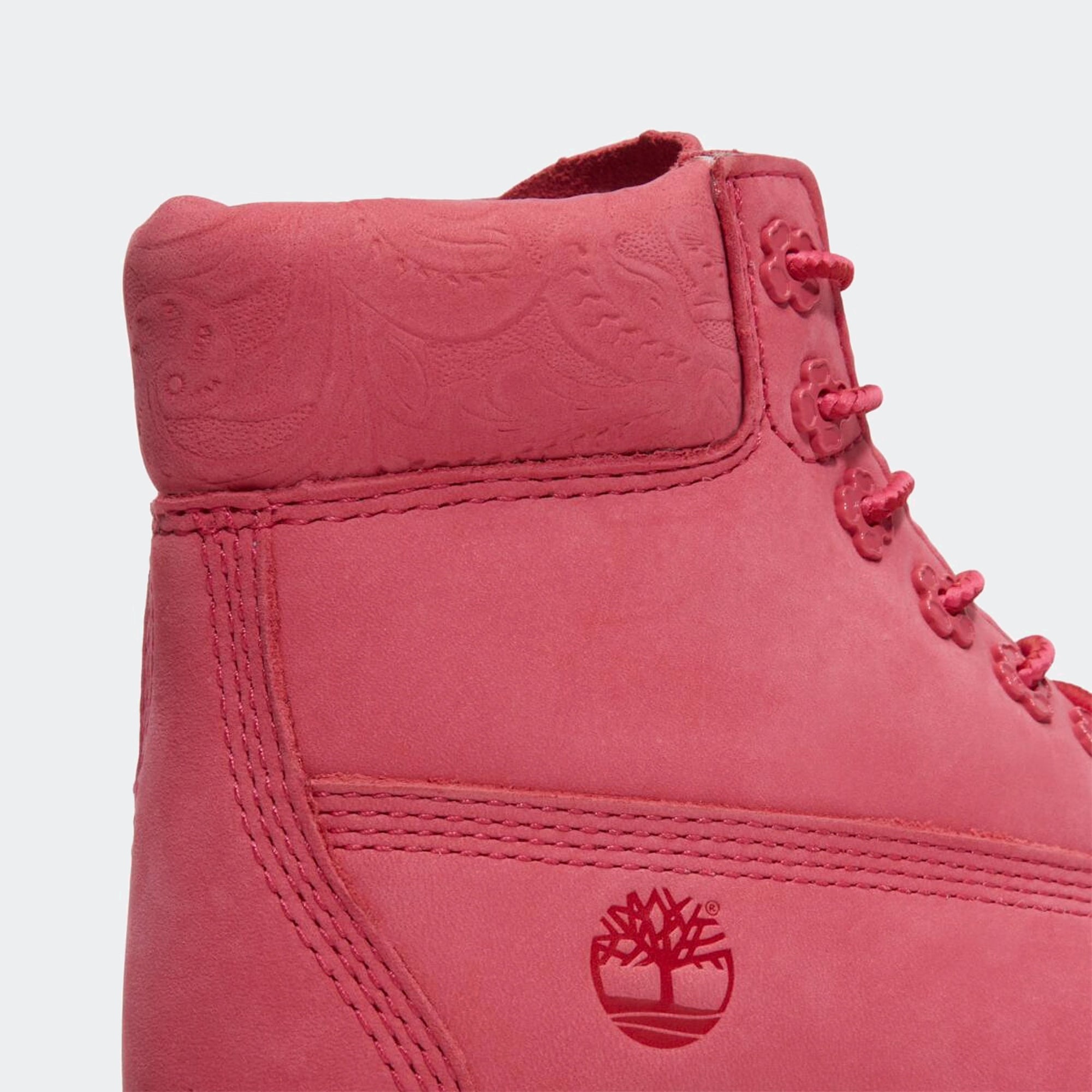 Big Kid Timberland Premium 6-Inch Waterproof Boots Bright Pink Nubuck