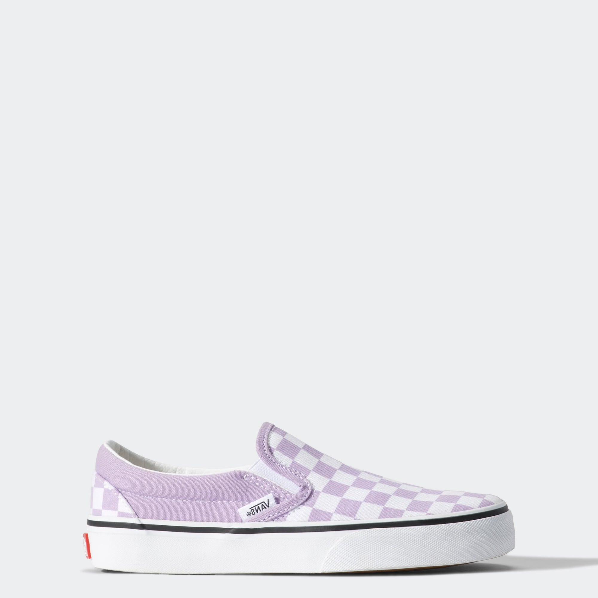 Big Kids Vans Classic Slip-On Checkerboard Shoes Soft Orchid Purple