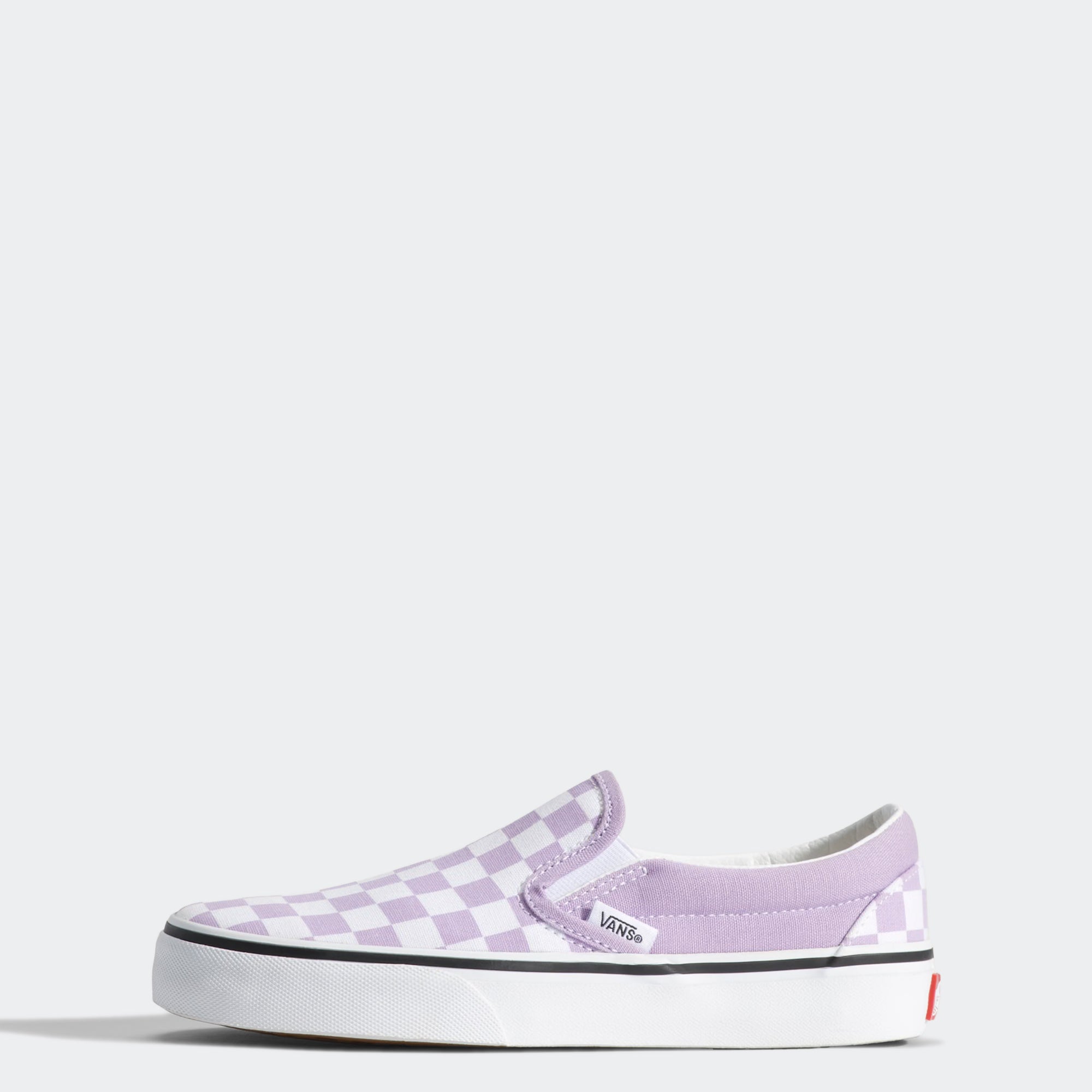 Big Kids Vans Classic Slip-On Checkerboard Shoes Soft Orchid Purple