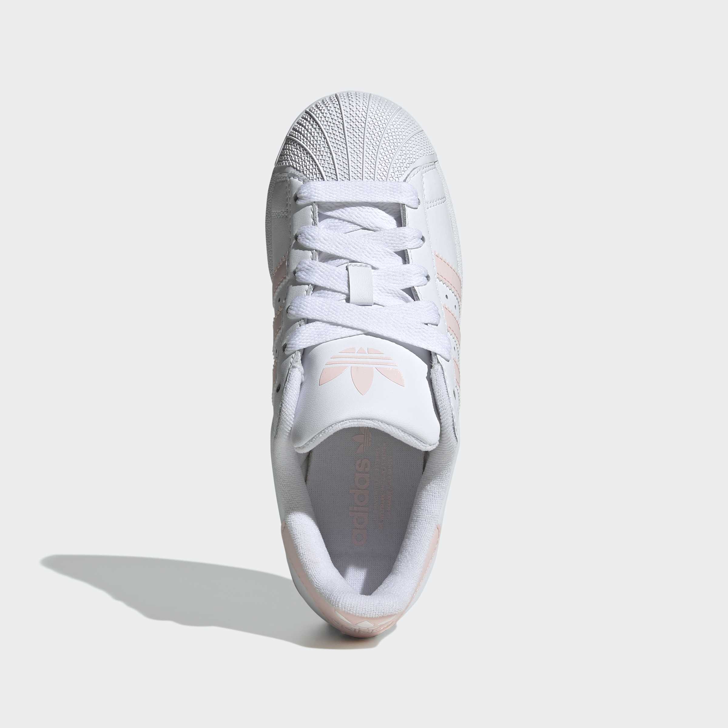 Big Kids adidas Originals Superstar II Shoes Cloud White / Sandy Pink
