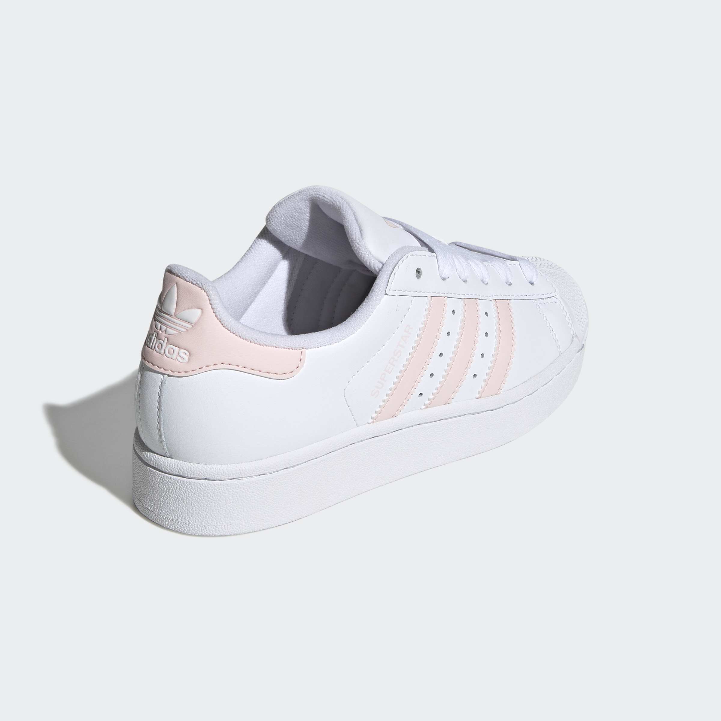 Big Kids adidas Originals Superstar II Shoes Cloud White / Sandy Pink