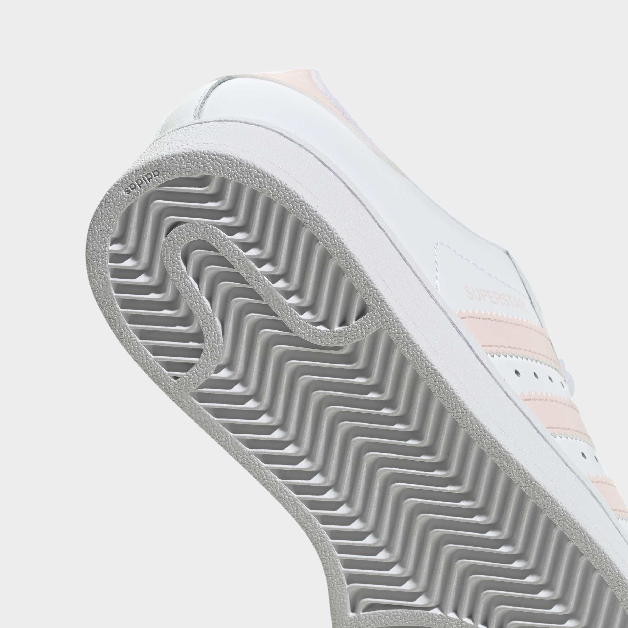 Big Kids adidas Originals Superstar II Shoes Cloud White / Sandy Pink
