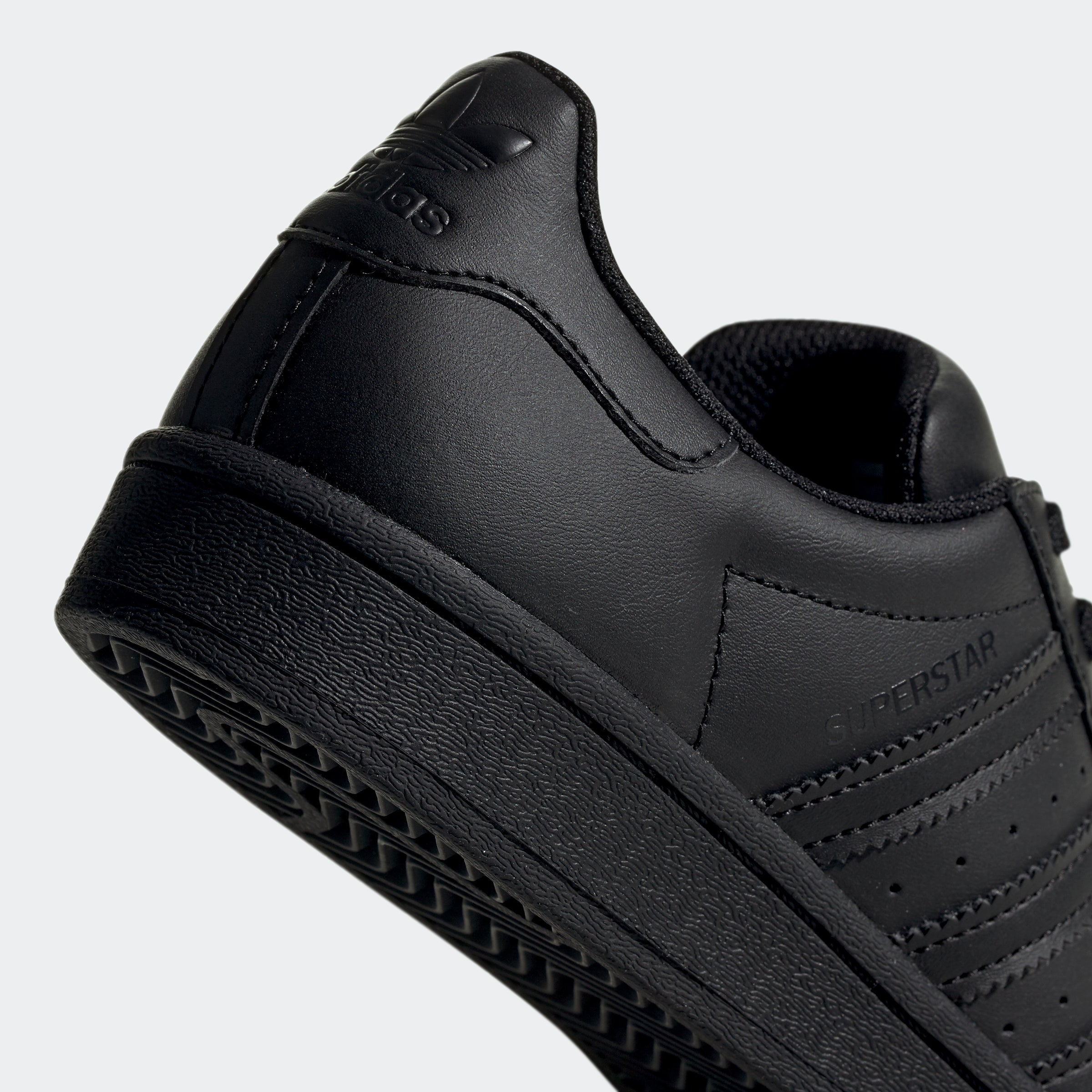 Big Kids adidas Originals Superstar Shoes Triple Black