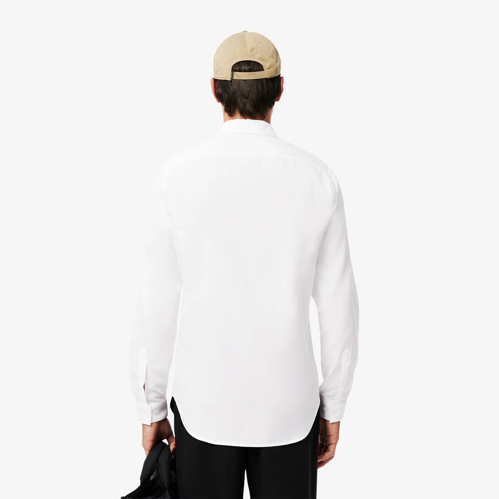 Men's Lacoste Regular Fit Cotton Button Down Shirt White