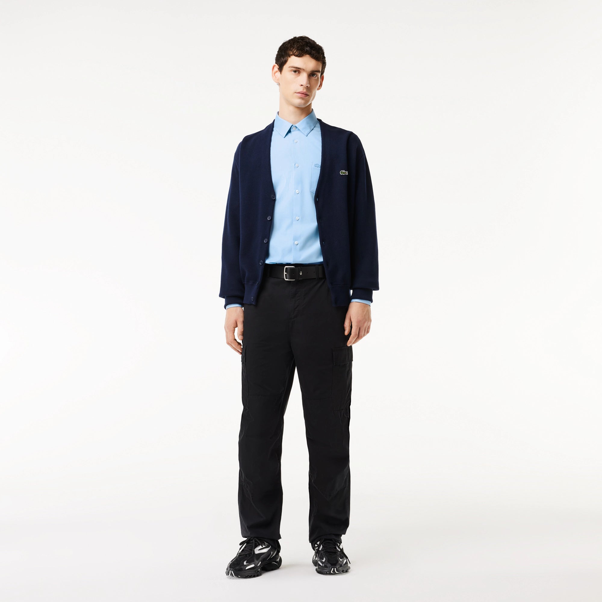 Men's Lacoste Regular Fit Cotton Button Down Shirt Pastel Blue