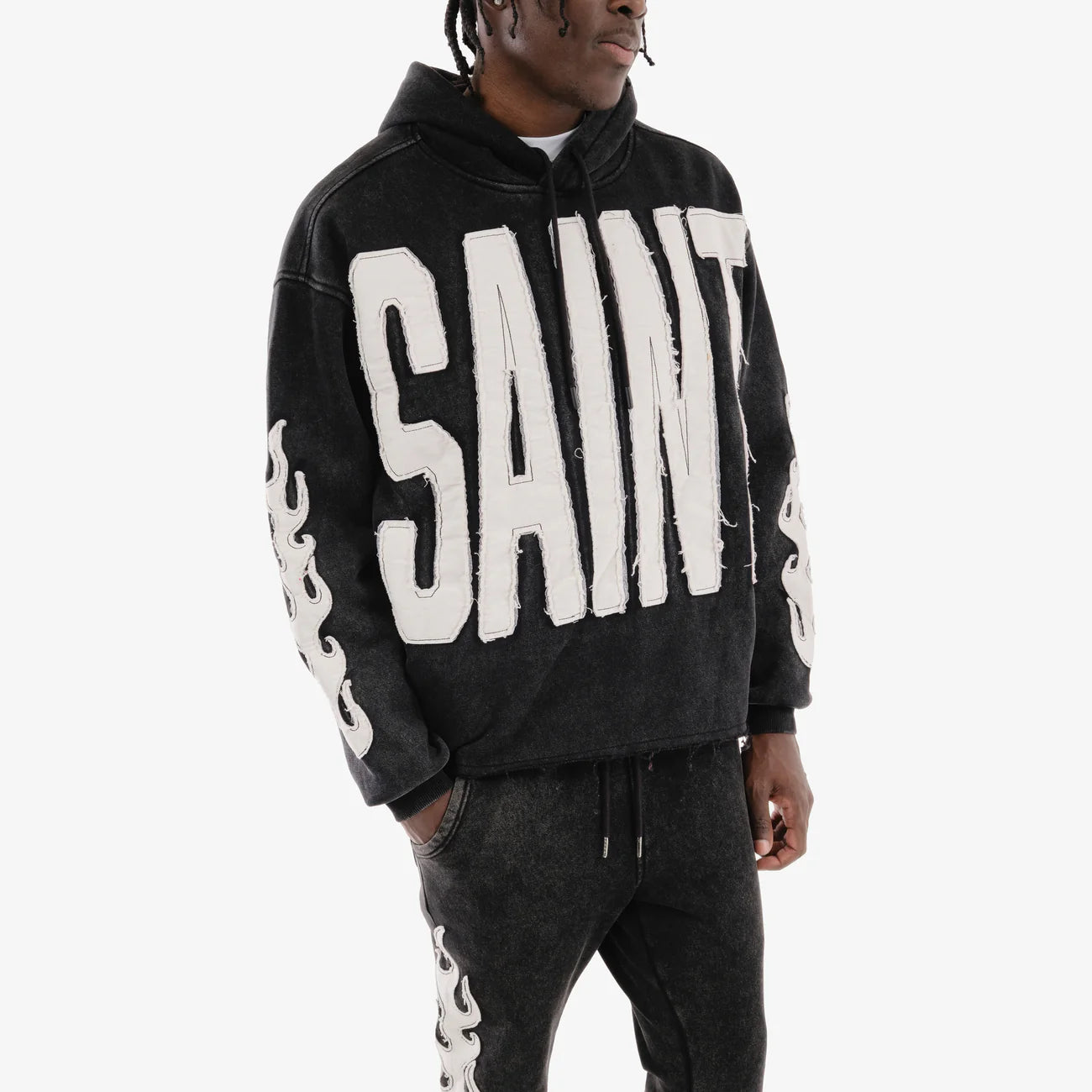 Men's Copper Rivet Saint Hoodie Black