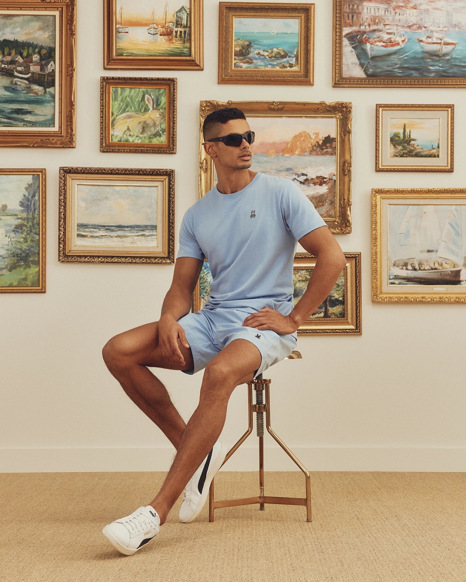 Men's Psycho Bunny Classic Crew Neck Tee Serenity