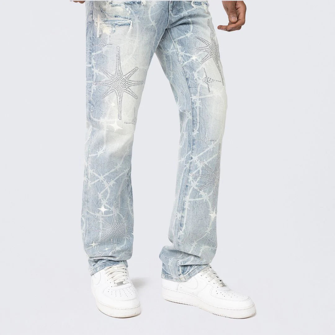 Men's Smoke Rise Long Straight Dystopia Jeans Cobra Blue