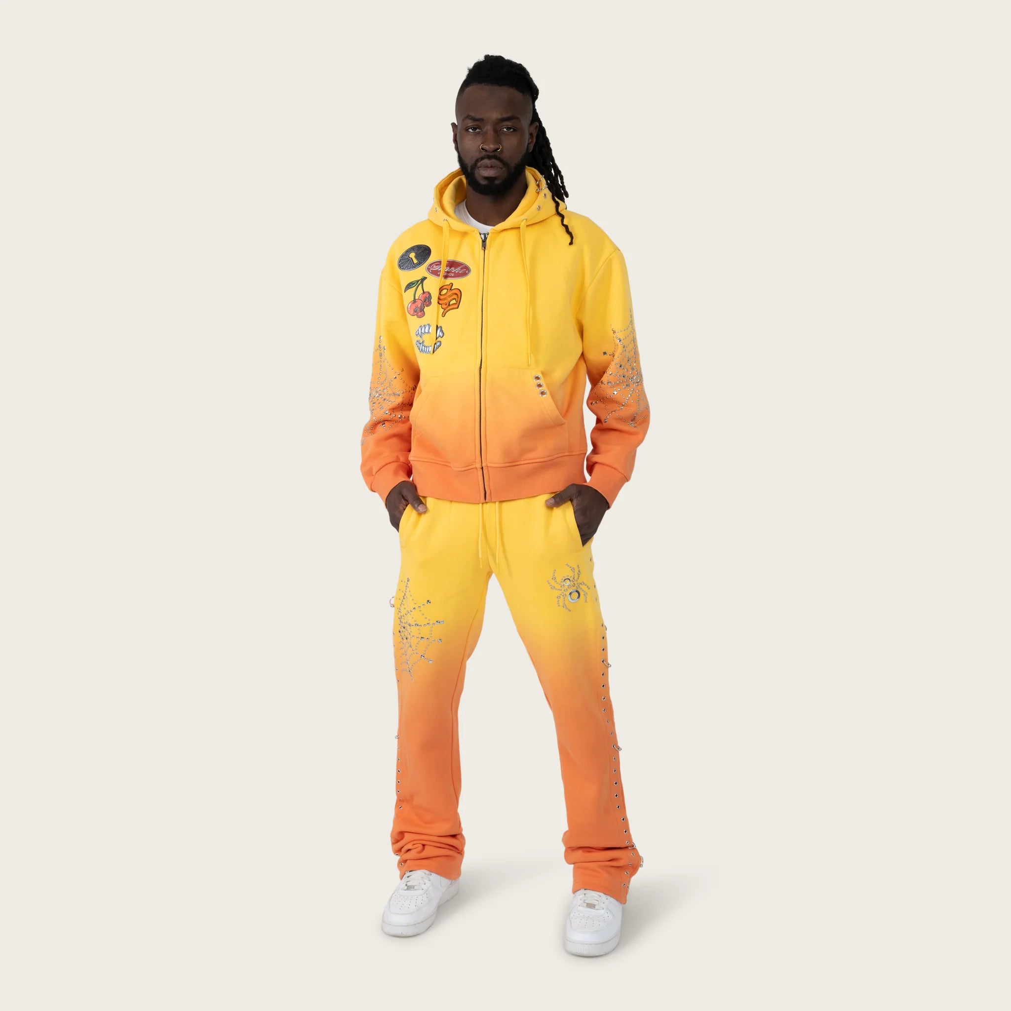 Men's Smoke Rise Oversized No Rules Fleece Full Zip Hoodie Daffodil Yellow