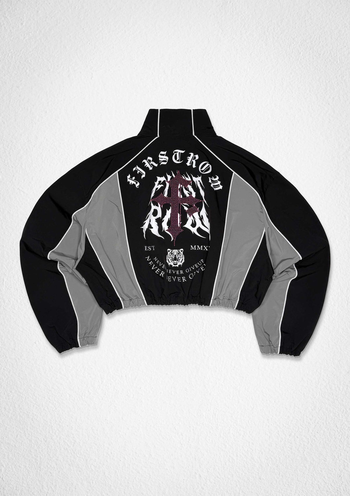 Women's First Row Club Track Jacket Black FRLJ3022BLK