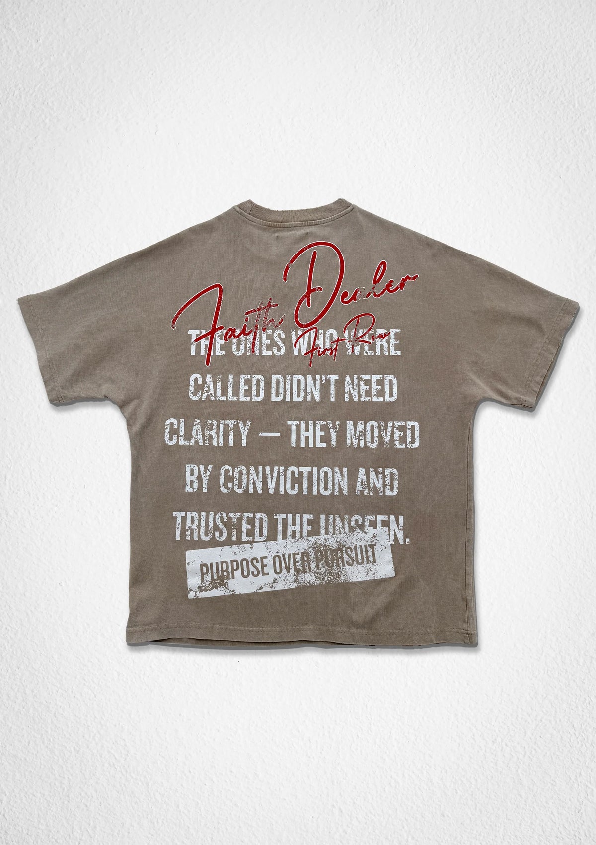 Men's First Row Light Speaks in Silence Tee Khaki