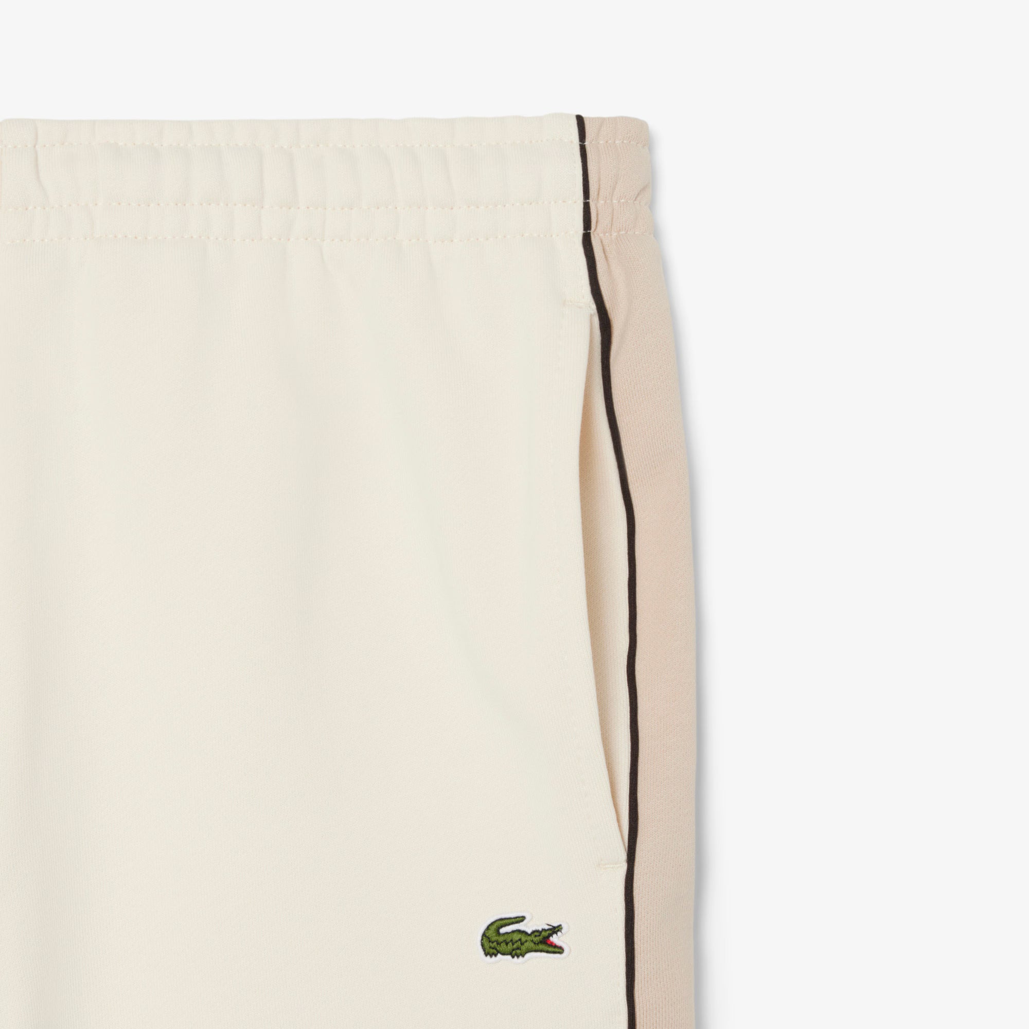Men's Lacoste Regular Fit Colorblock Fleece Shorts Beige