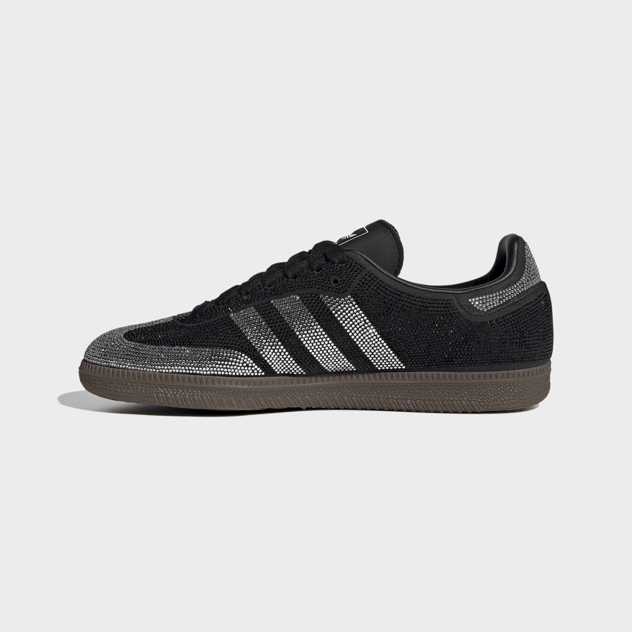 Women's adidas Originals Samba OG Shoes Black Rhinestone