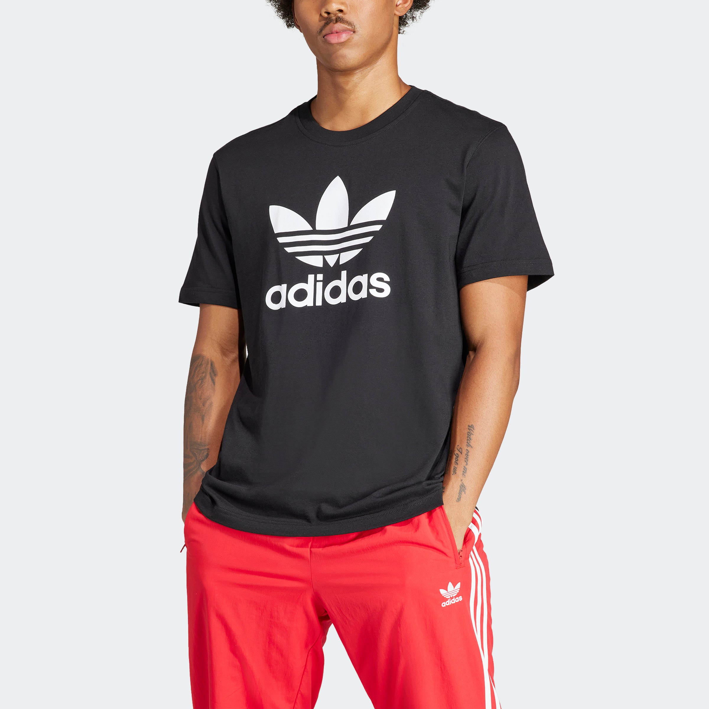 Men’s adidas Originals Adicolor Trefoil Tee Black
