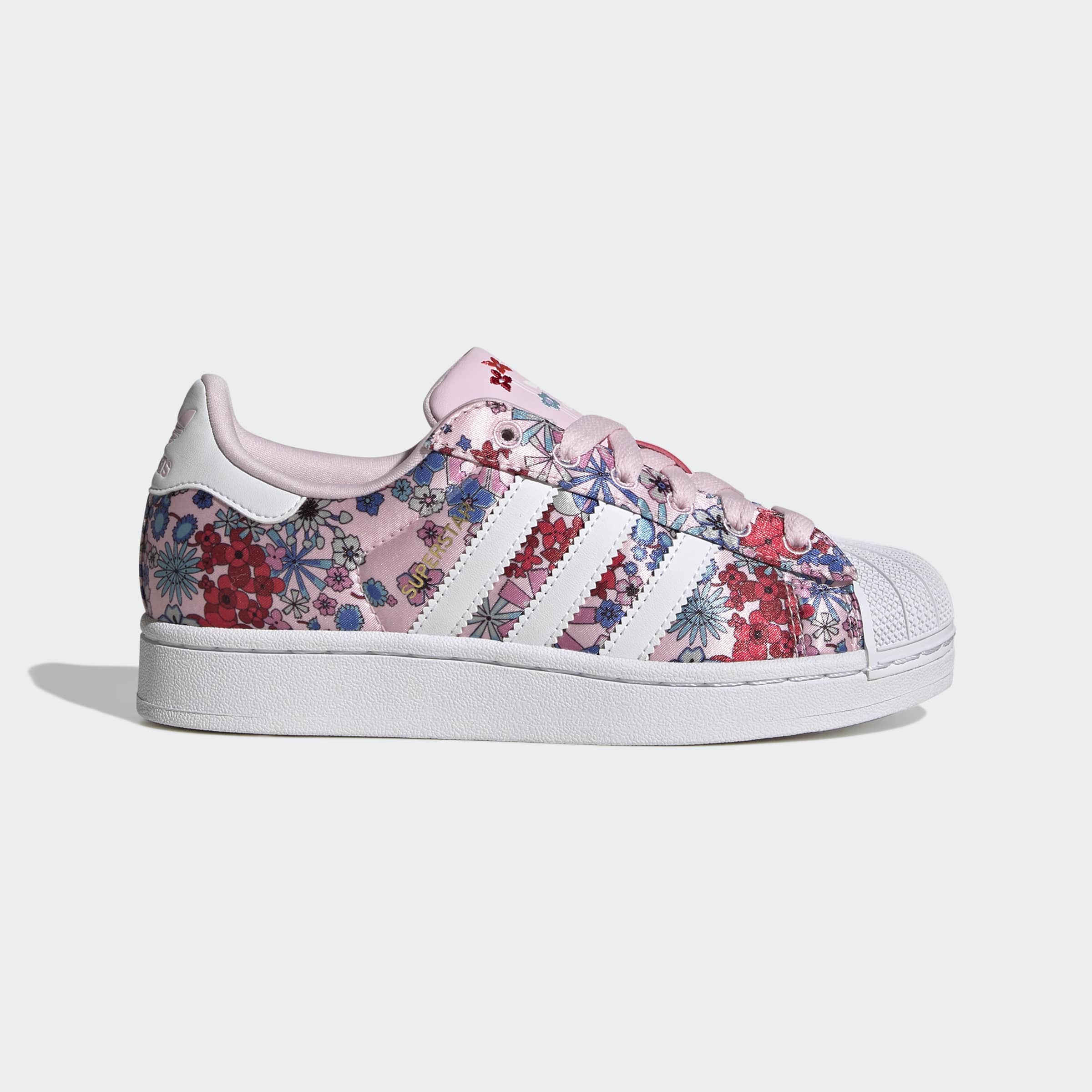 Big Kids adidas Originals Superstar II x Liberty London Shoes Clear Pink