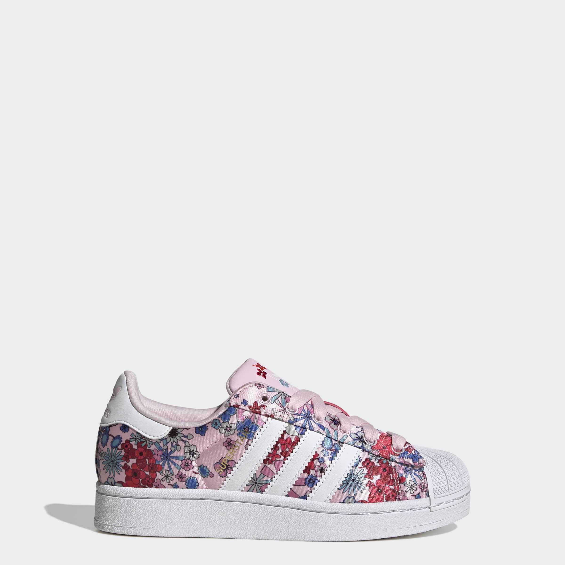 Big Kids adidas Originals Superstar II x Liberty London Shoes Clear Pink