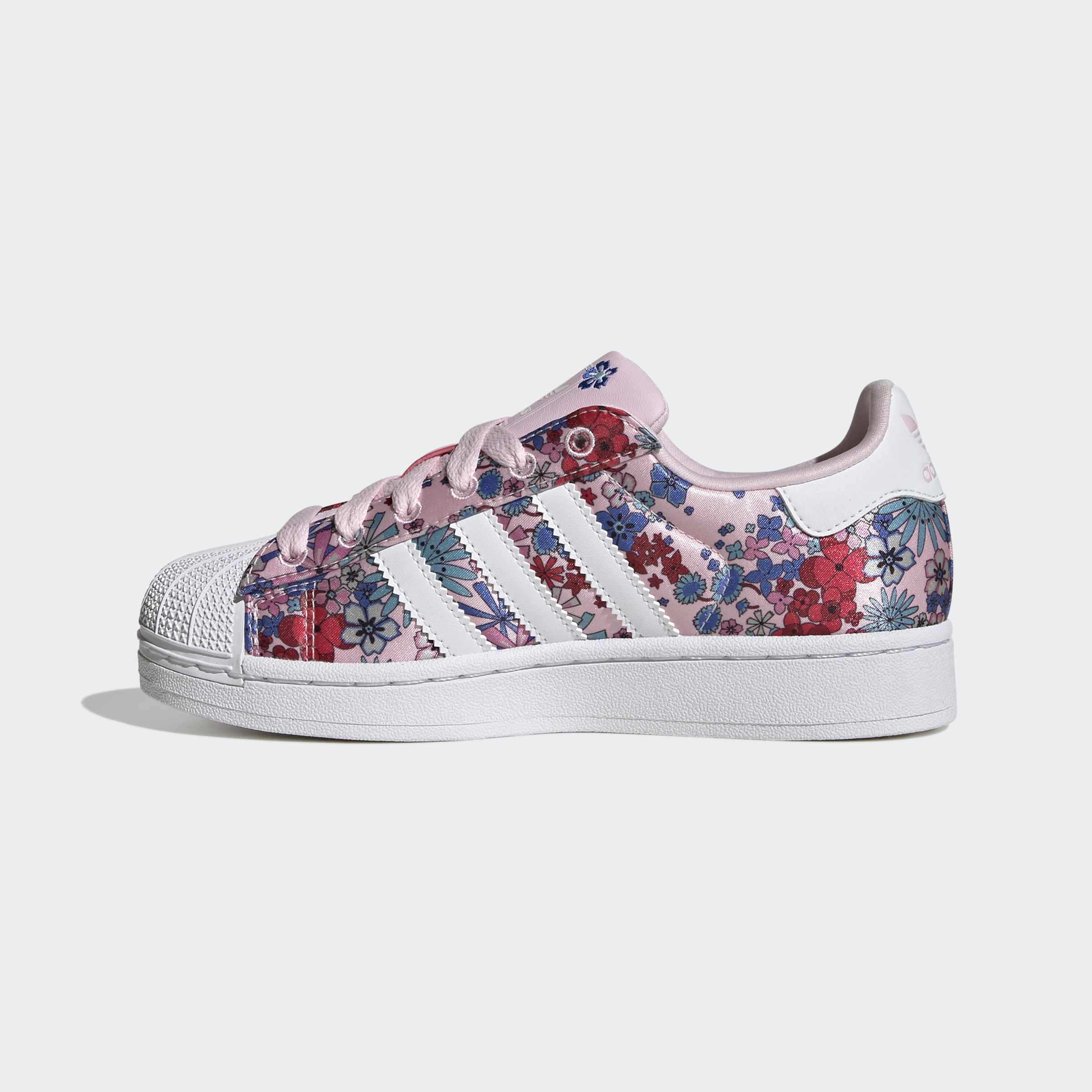 Big Kids adidas Originals Superstar II x Liberty London Shoes Clear Pink