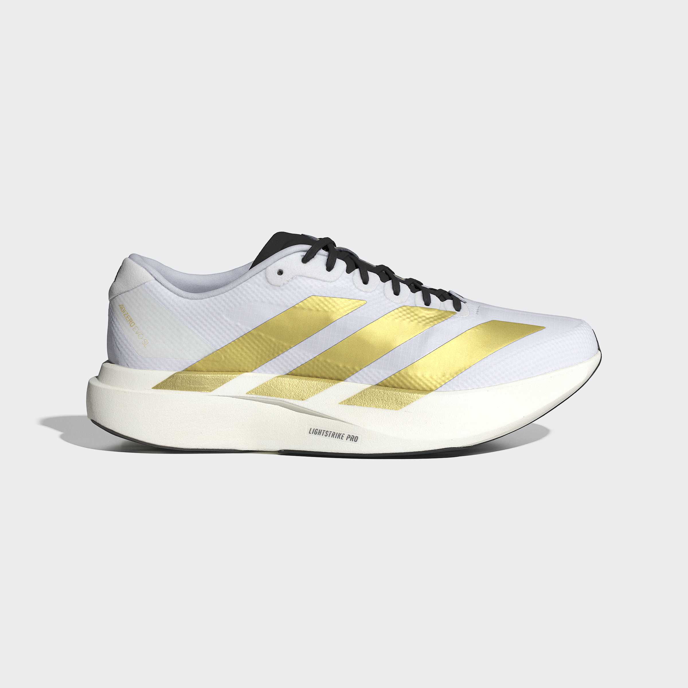 Men's adidas Running Adizero Evo SL Woven Shoes Cloud White / Matte Gold