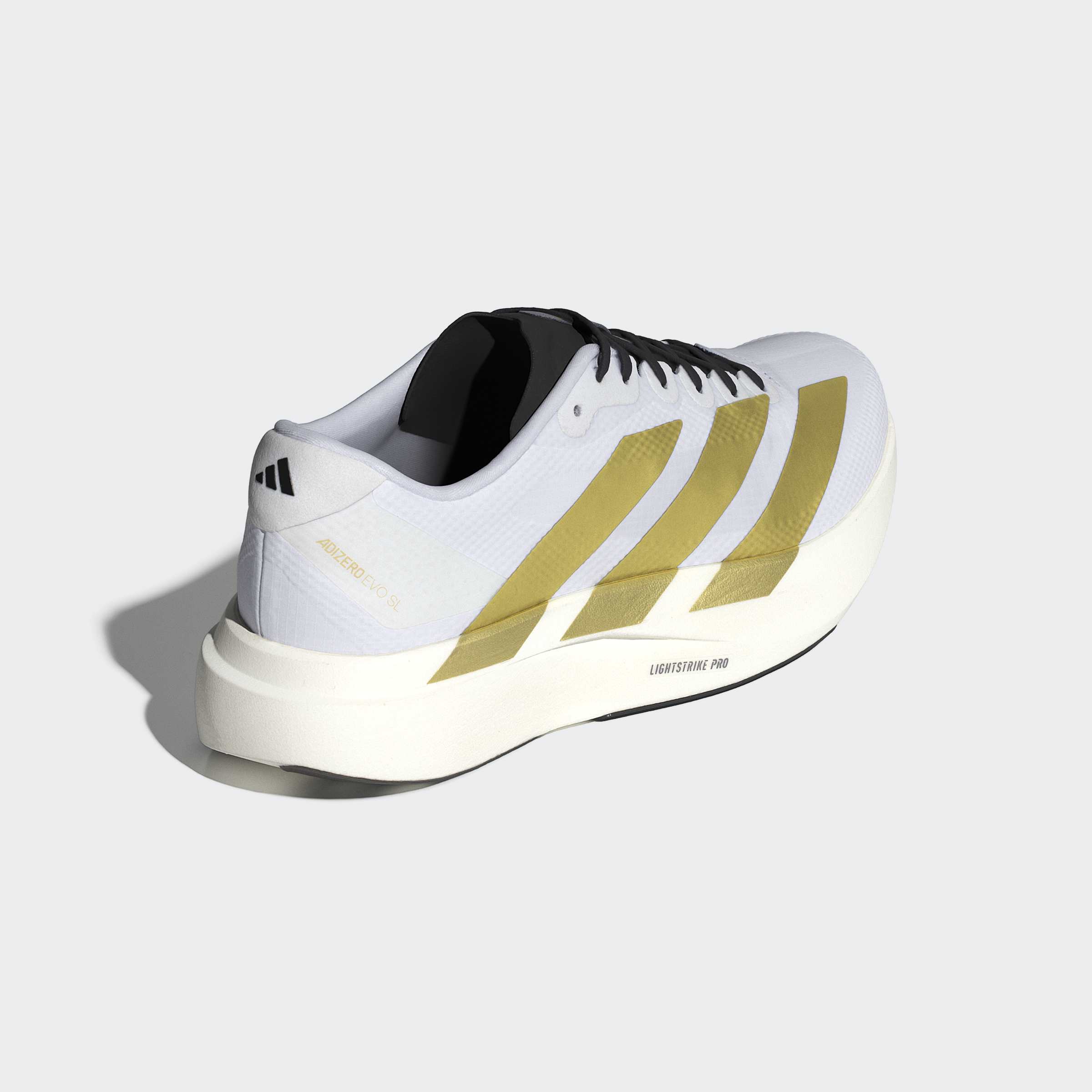 Men's adidas Running Adizero Evo SL Woven Shoes Cloud White / Matte Gold